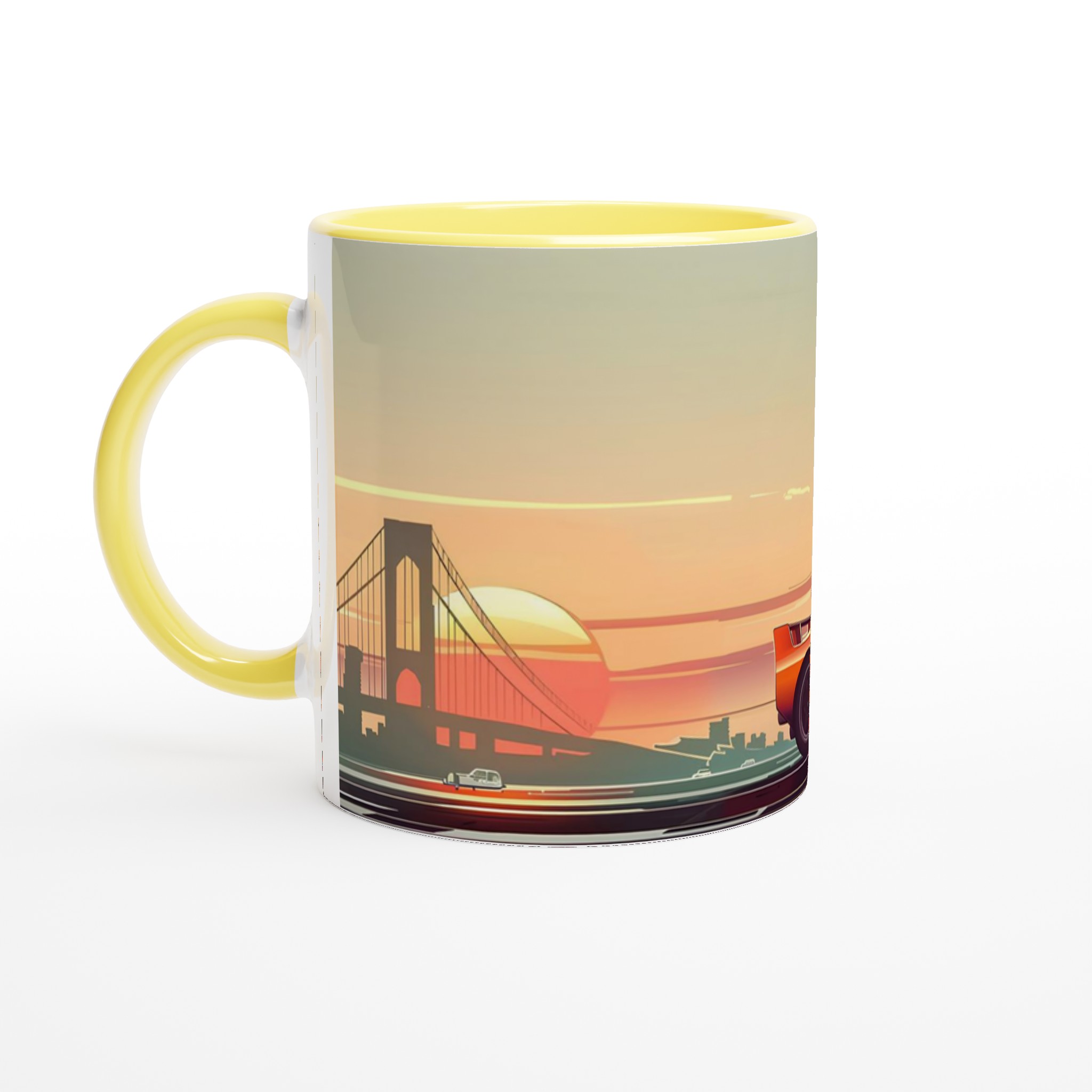 Retro Sunset Drive Keramisk Mugg – Drömbilar och Stadssilhuetter i Väljbar Färg! 5 e0463ce6-aac7-4a0d-955e-69719c22d866