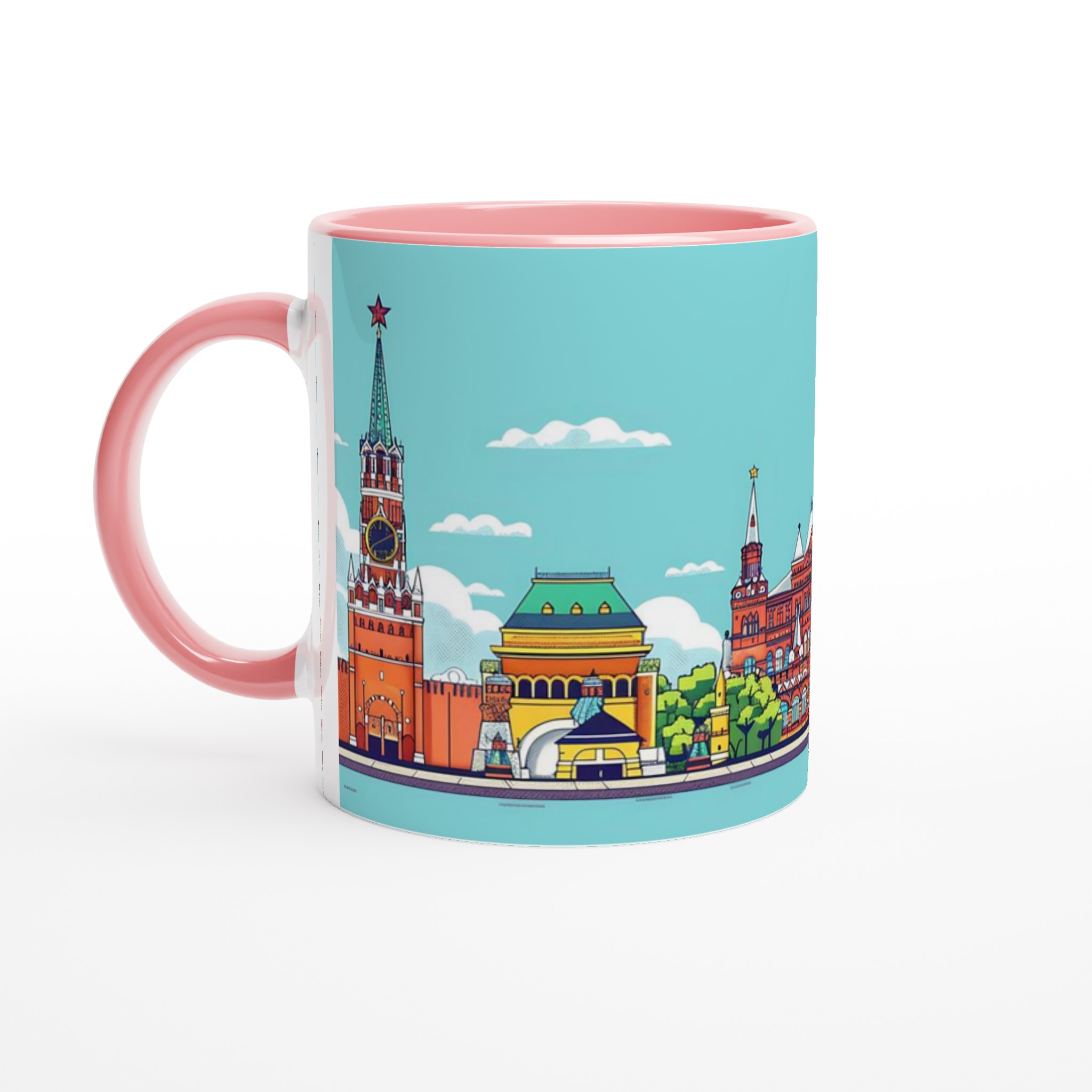 Historiska Moskva Skyline Keramikmugg - Färgstark Konst för Din Favoritdryck, Välj Bland 7 Levande Färger 6 e0903874-1933-4c77-a978-da1222d71148
