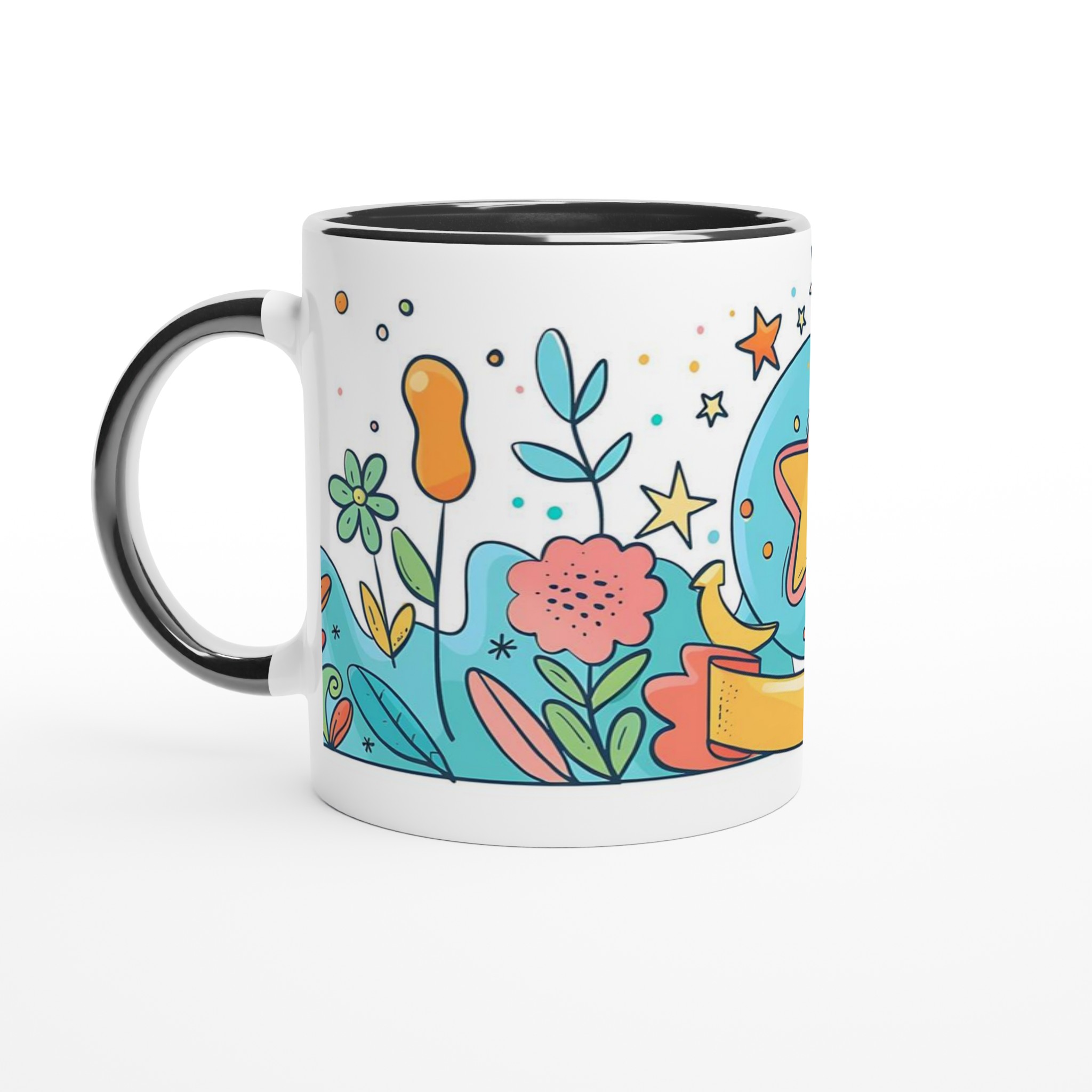 Färgsprakande Stjärndesign Mugg – 11 oz Keramikmugg i ditt val av 7 Livliga Färger 7 e0c26e48-1452-4fa2-8268-bb927805d1dd