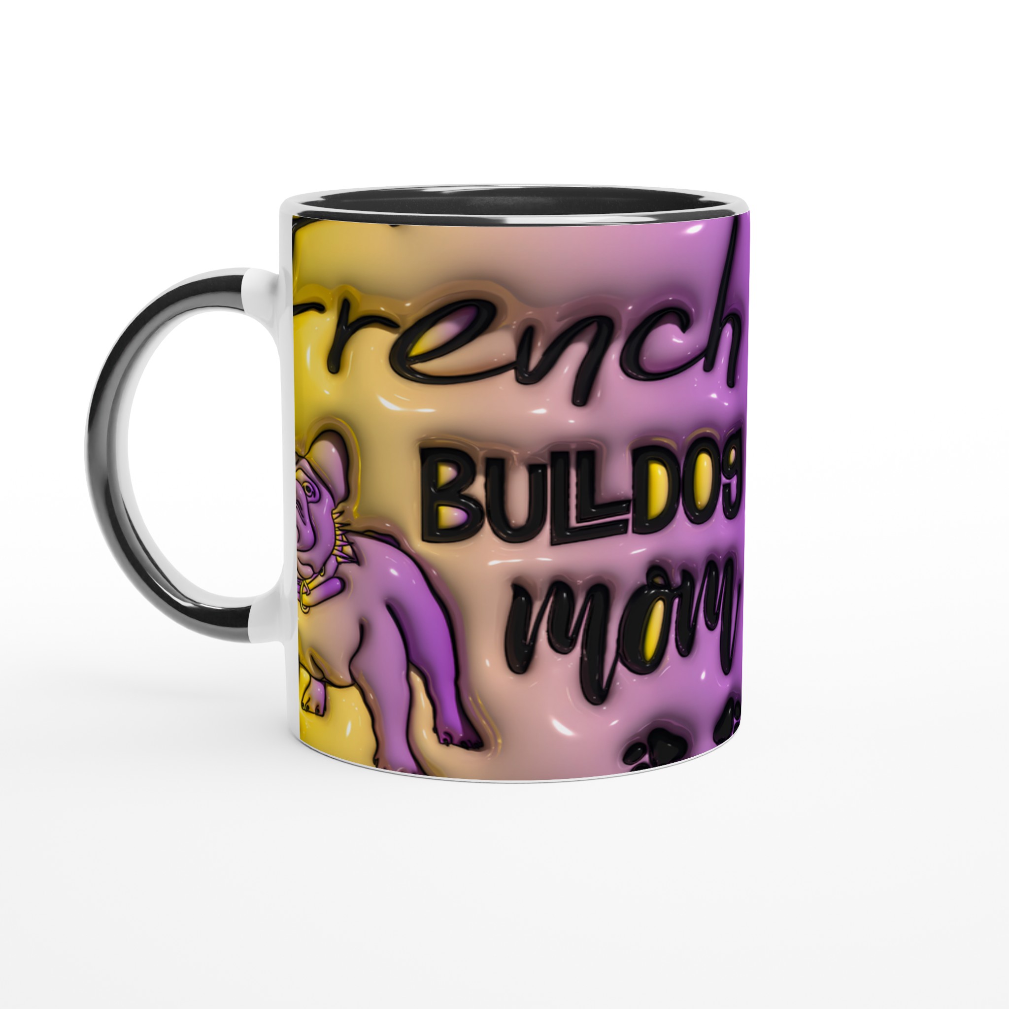French Bulldog Mom Keramisk Mugg – Unik Design i Klara Färger för Kaffeälskare 7 e199f4a6-cab6-405f-ad5e-6b10aef00b28