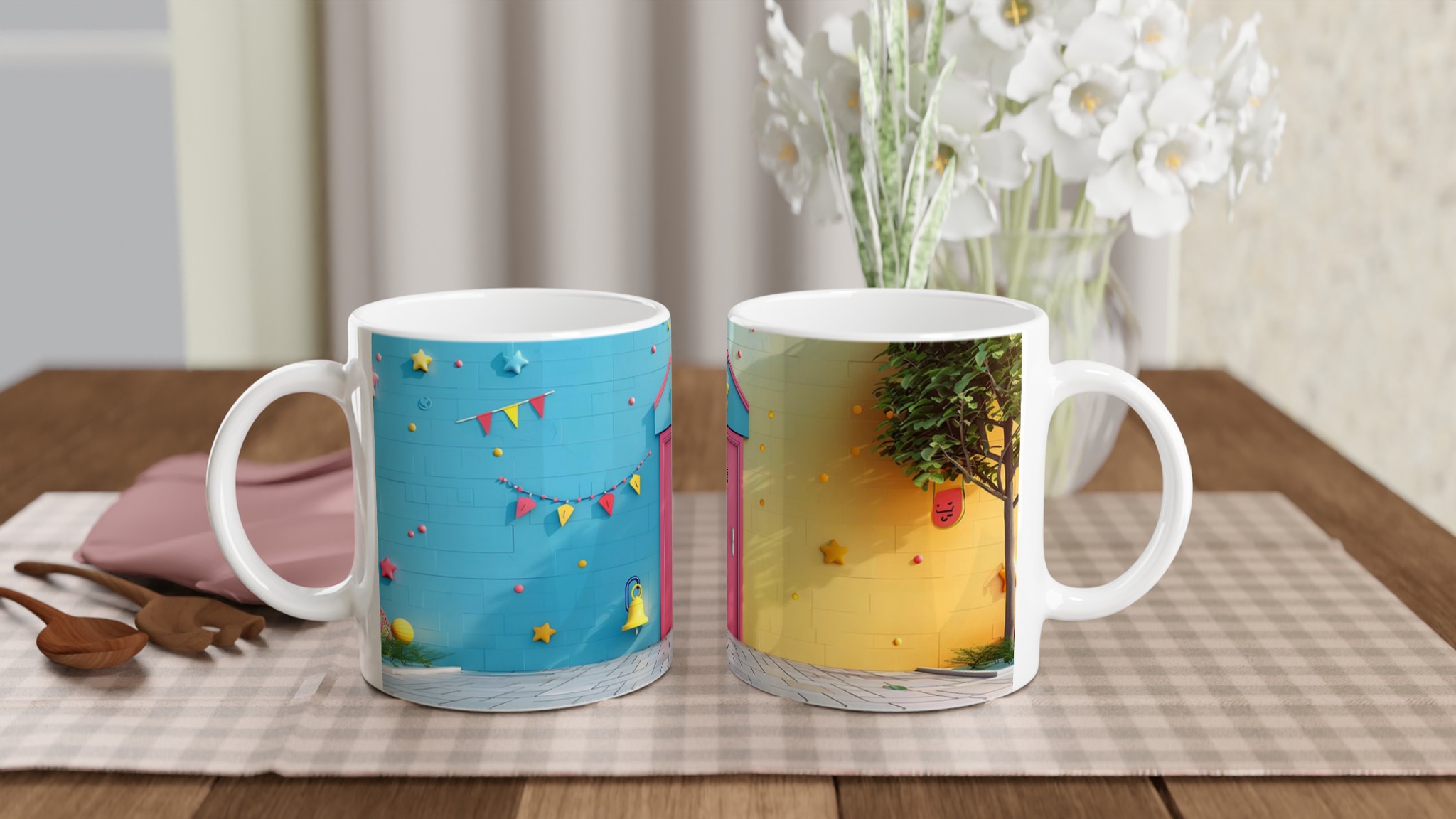 Lekfull Keramikmugg 11oz – Färgglad Barnrumsdesign för Kaffe, Te & Presenter, Välj Bland 7 Härliga Färger! 10 e1b285fd-ab6d-4159-8d66-7dda0c44ce27