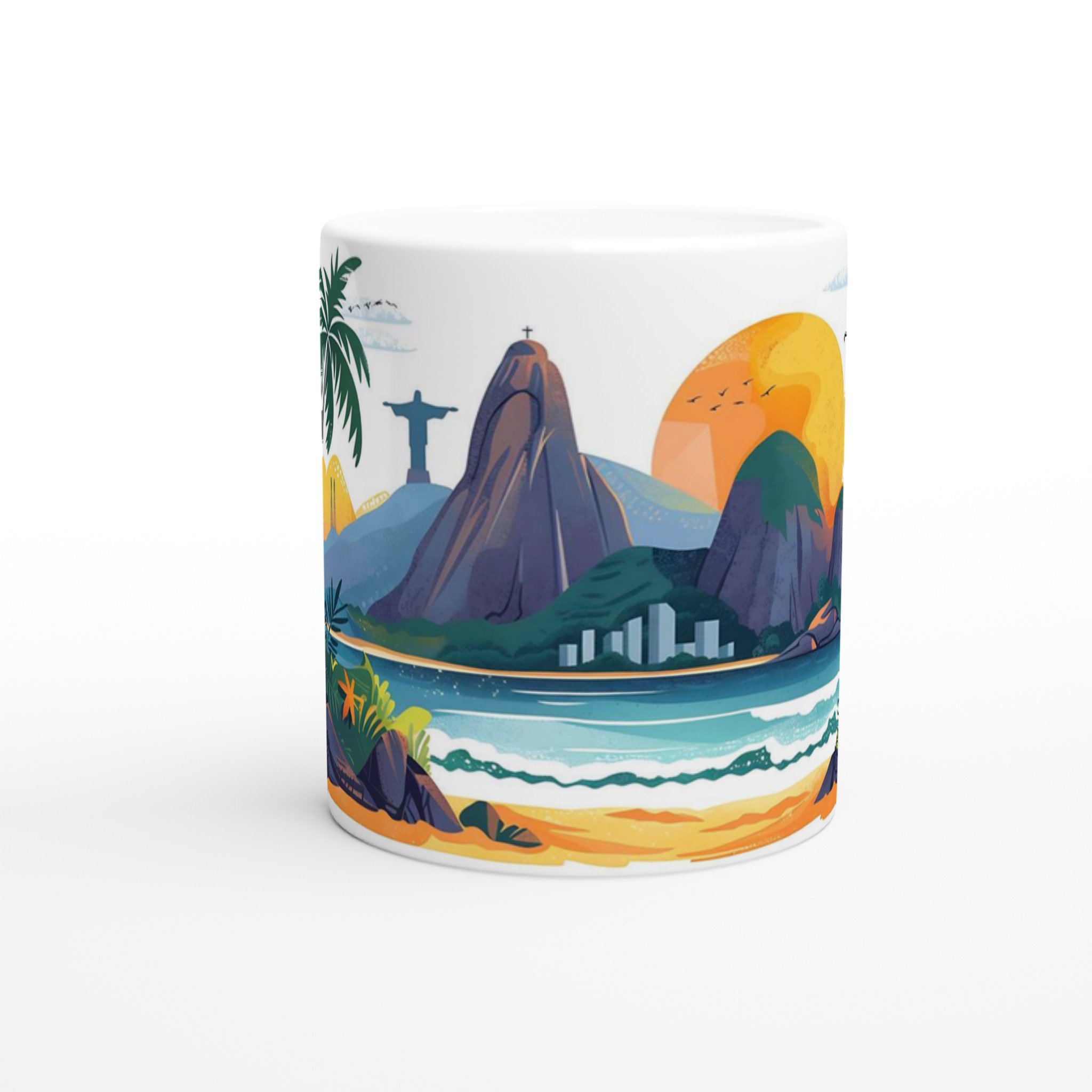 Rio De Janeiro Semestermugg: Fånga Solnedgången och Tropiska Vyer i 11 oz Keramik 8 e1b3ec72-1410-4a1c-b8b6-5746b6b7295f