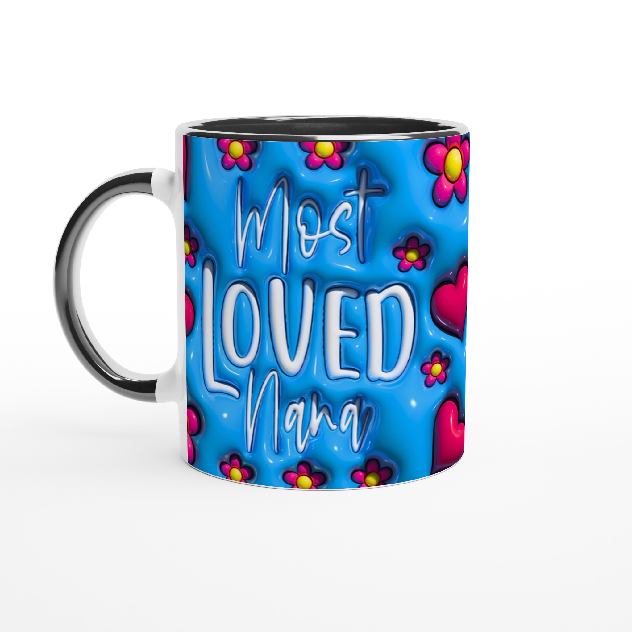 Kärleksfull "Most Loved Nana" Keramikmugg - Charmig Present i Valfri Färg 7 e1f3a8e1-f36c-4400-91e7-8ba4990ff555