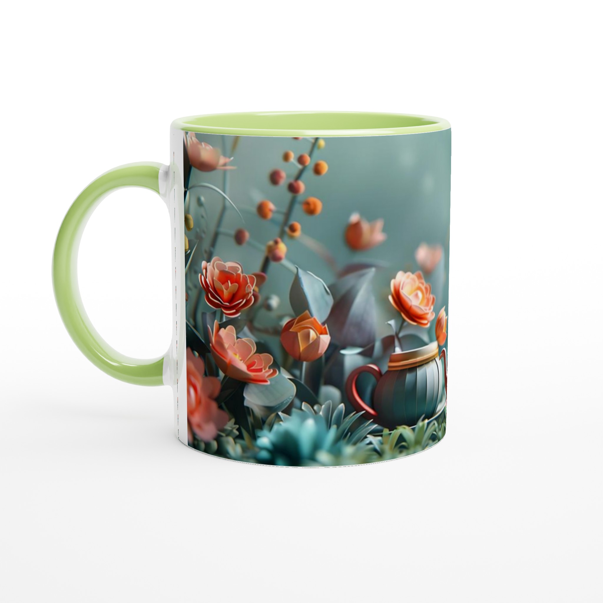 Förtrollande Blomsterträdgård 11oz Keramisk Mugg – Drick med Stil i Sju Levande Färger! 3 e22fc1a5-2328-4885-bac7-618a9c173b8a