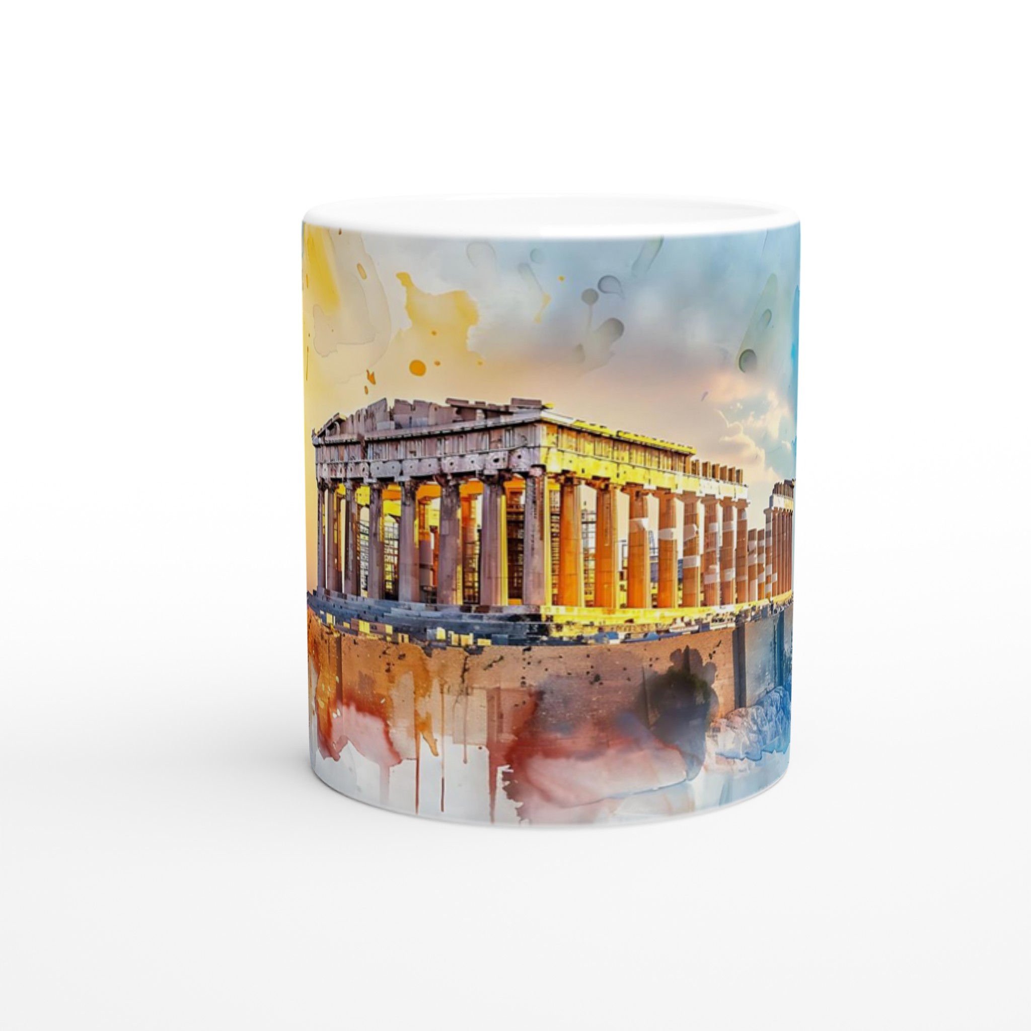Aten Akropolis Vattenfärgsmugg – 11oz Keramikmugg i ditt val av sju livfulla färger 8 e2b8af65-e282-4974-aeb9-a9571cb91f28