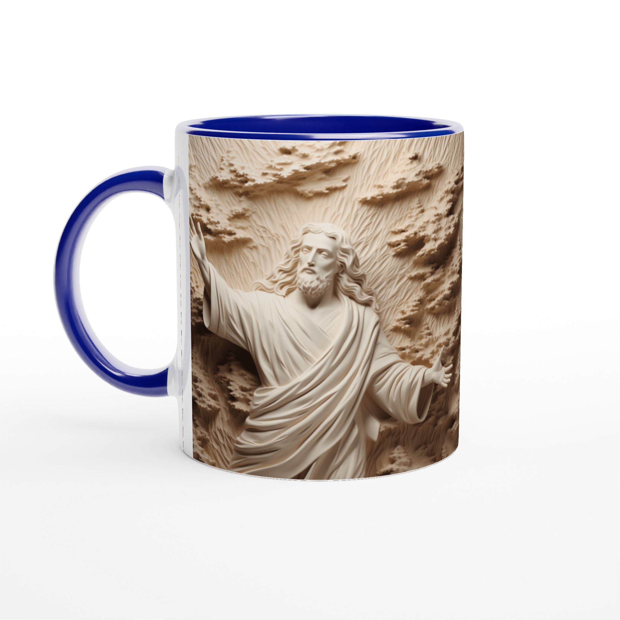 Jesus Skulptur Design Keramisk Mugg - Välj bland 7 Färger 4 e37af9d2-f37b-458b-ac00-2ecc58c45a6a