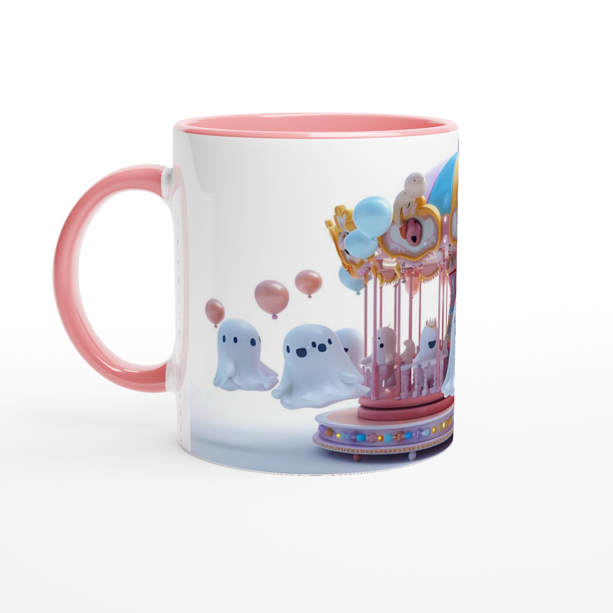 Söt Spökkarusell Keramikmugg – Lekfull Design i Pastellfärger, 11 oz 6 e3bfdc6d-d962-4b3b-9f7c-8de4312d9811