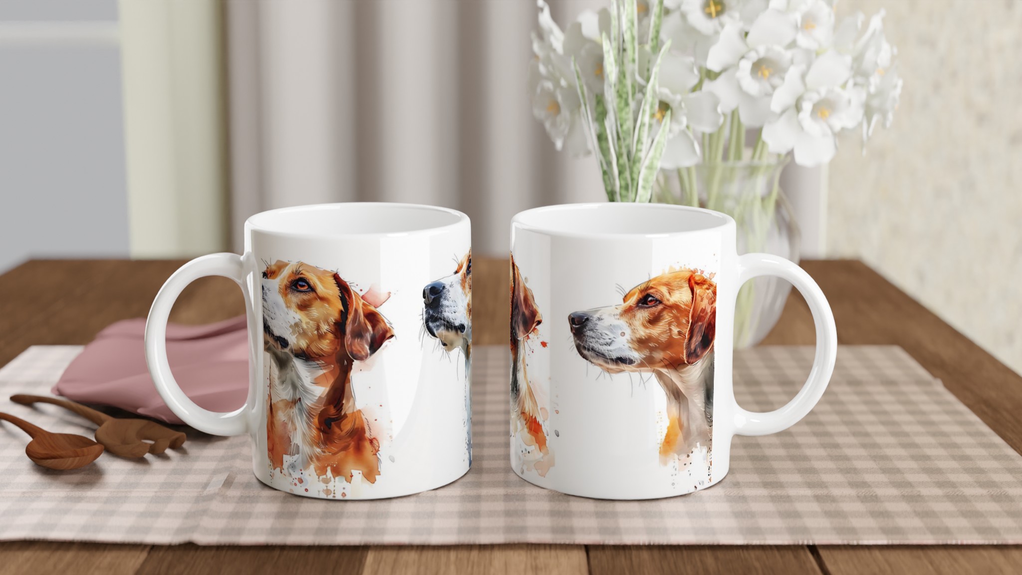 Akvarell Beagle Keramikmugg - Charmig Hundkonst i Klara Färger, Välj Din Favoritmugg 10 e42c051a-2932-4a2e-a1a1-45a1f3d8dc44