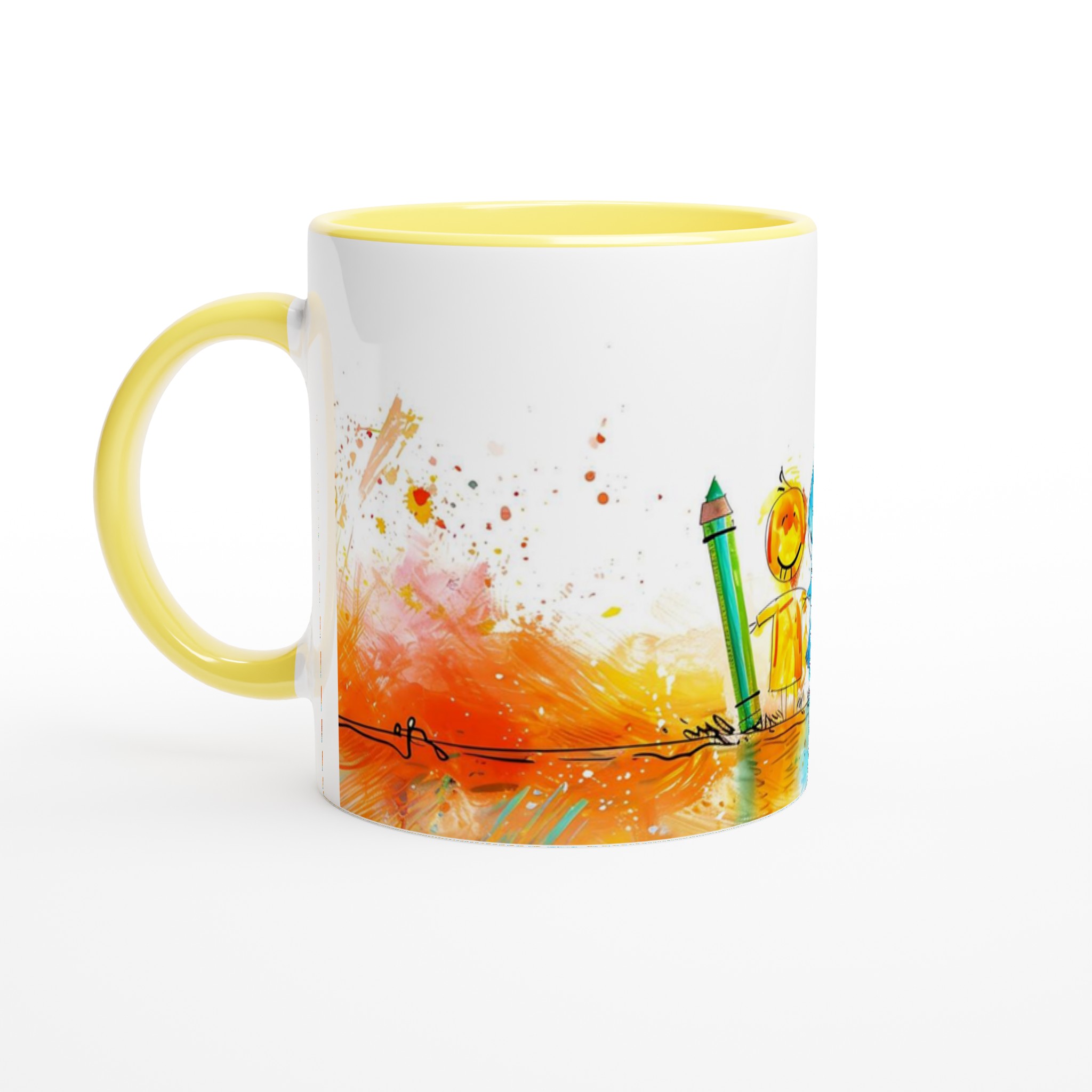 Kreativ Glädje: 11oz Keramisk Mugg med Lekfull Konst & Färgstarka Splashar – Välj Din Favoritfärg! 5 e454612f-e6c1-4cec-8c0a-cb5a34060867