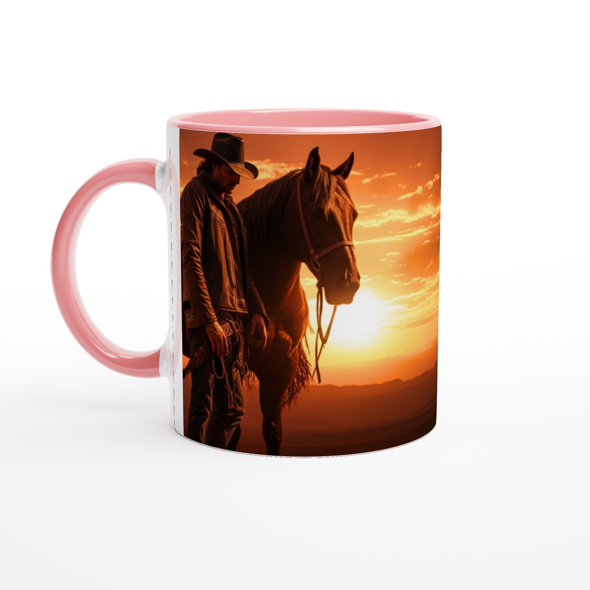 Cowboy Sunset Mug – Western Charm in Your Choice of 7 Colors – 11oz Premium Ceramic 6 e457bc9c-ab2f-4d67-8536-2de8c860d2af