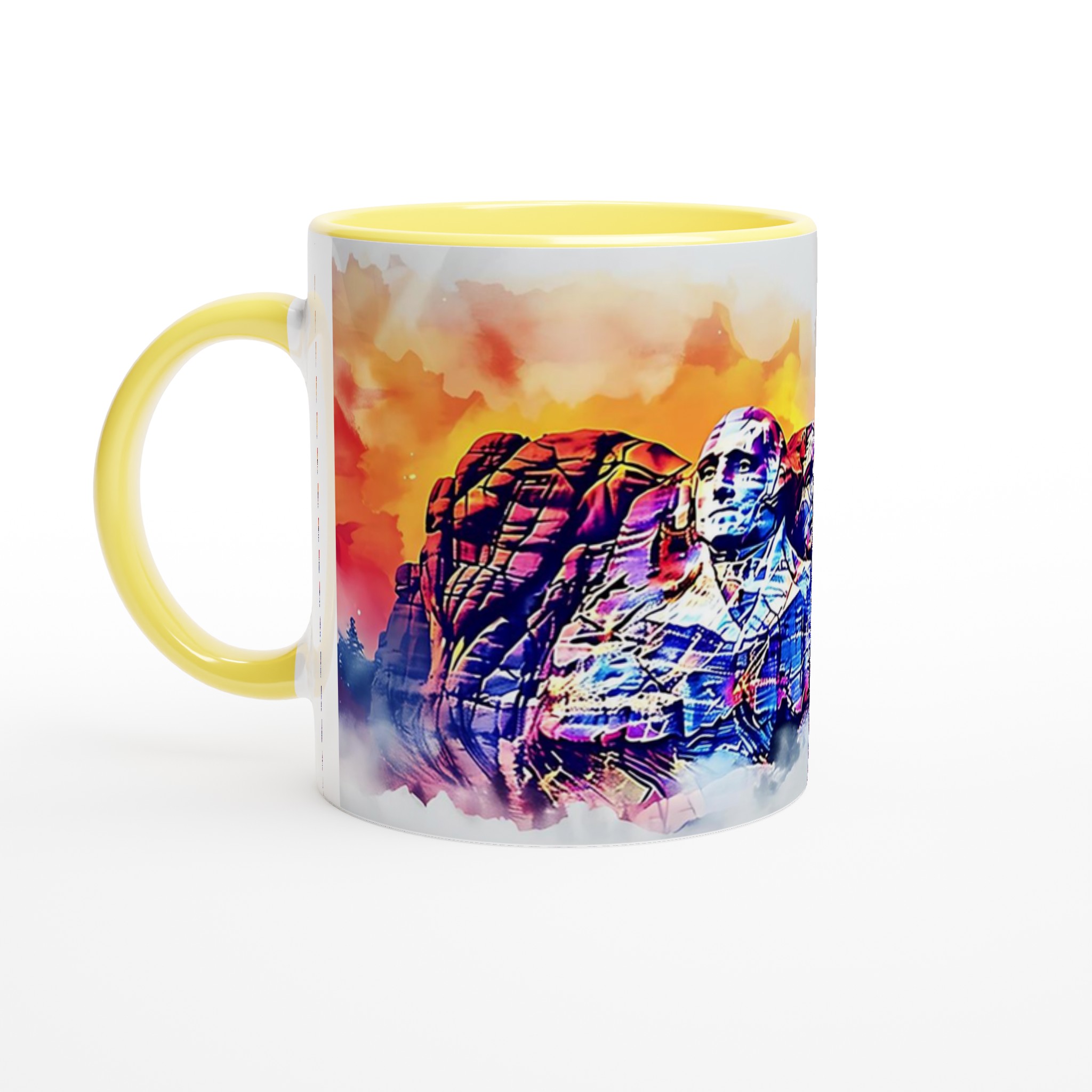 Mount Rushmore Pop Art Mugg – Livfull Design, Välj Din Favoritfärg! 5 e4ed9c99-04a8-43eb-be60-f2f1ebcfeca3