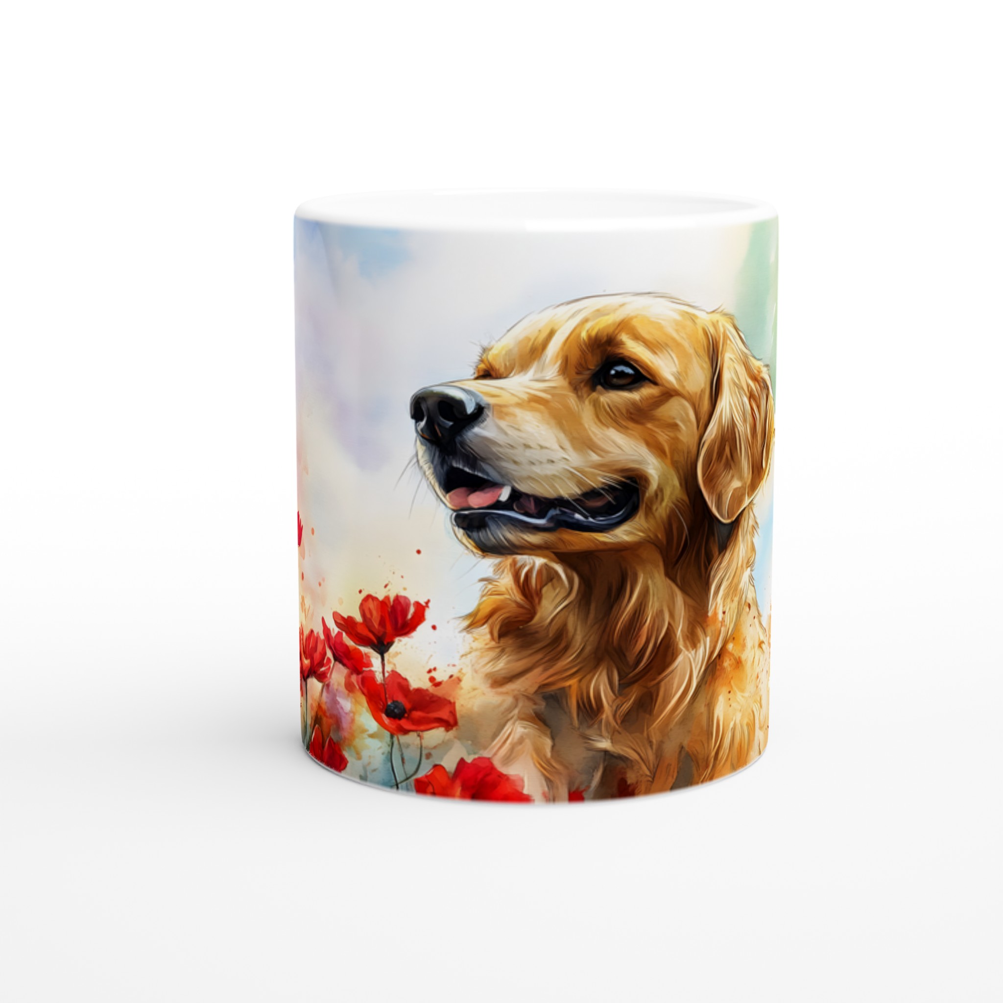 Färgstark Golden Retriever Keramikmugg – En Akvarellhyllning till Din Bästa Vän, Finns i Sju Levande Färger 8 e51b918d-1617-494a-b6c8-2a637cef4283