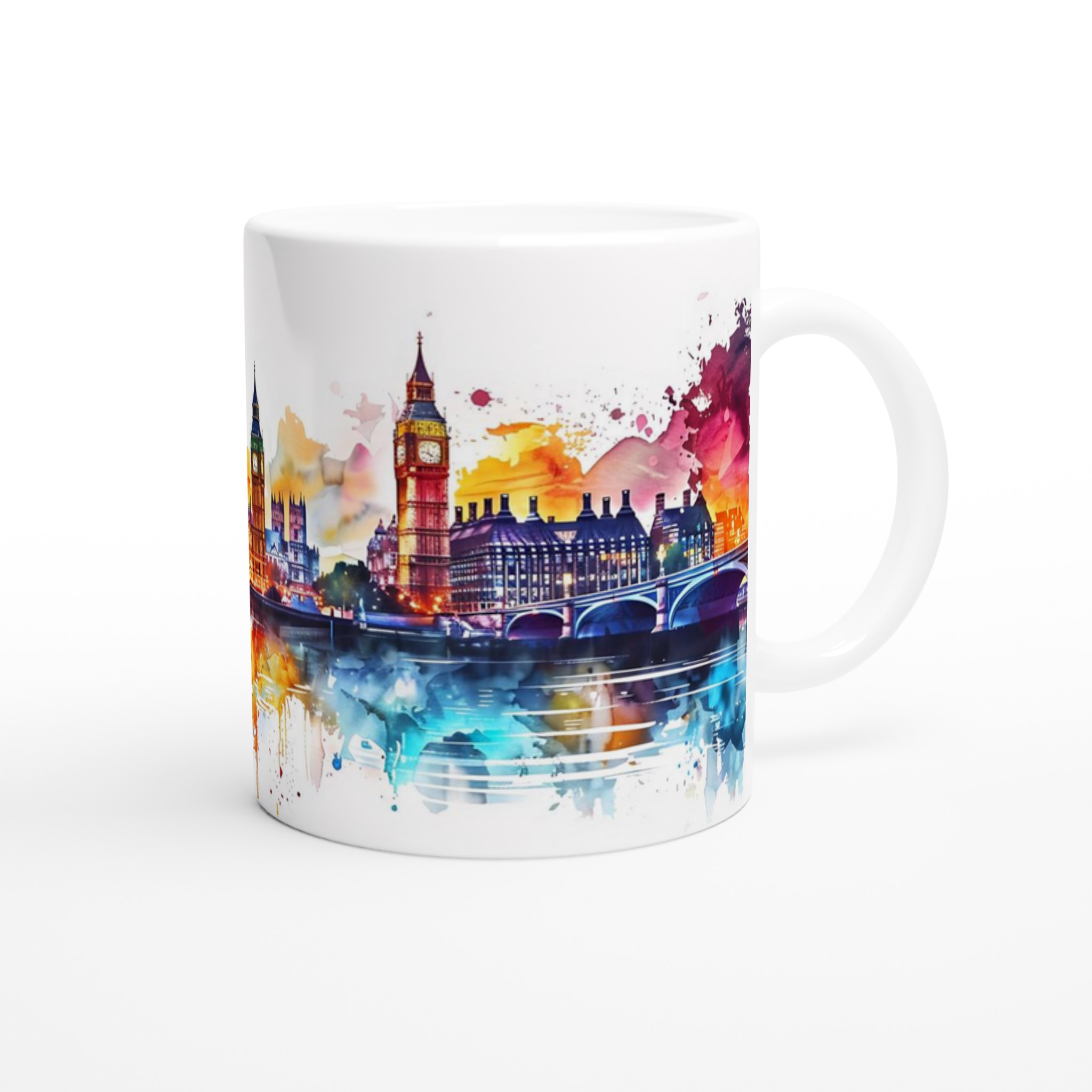London Skyline Akvarell Mugg – Färgstark Keramisk Kaffekopp för Reseälskare i Valfri Färg 9 e5438a57-8aeb-42a3-b52d-11e4c827330c
