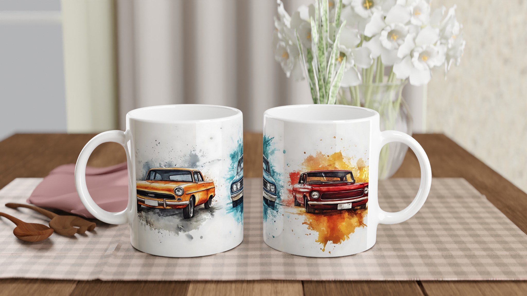 Klassiska Bilar Akvarell Mugg – Välj din favoritfärg! 10 e54ff6f9-6ba9-45d0-8d45-0e3569ddf9be