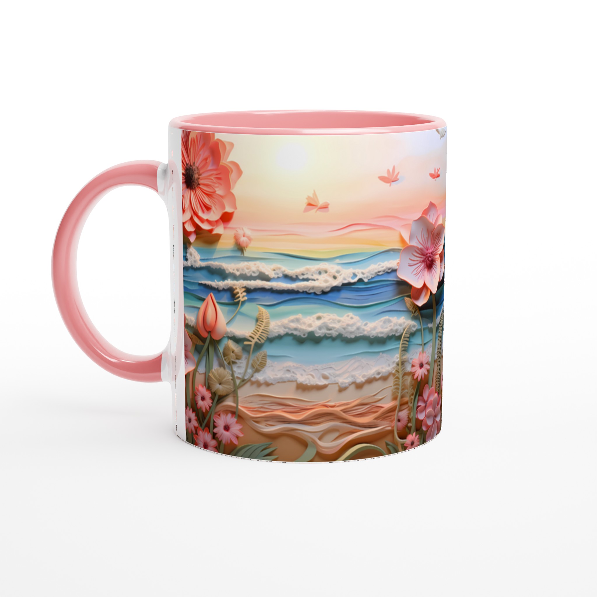 Pastellblomsterstrand 11oz Keramisk Mugg – Drömmig Havsvy i Valfri Färg 6 e5aa936f-32d1-42d9-896f-19a33c412750