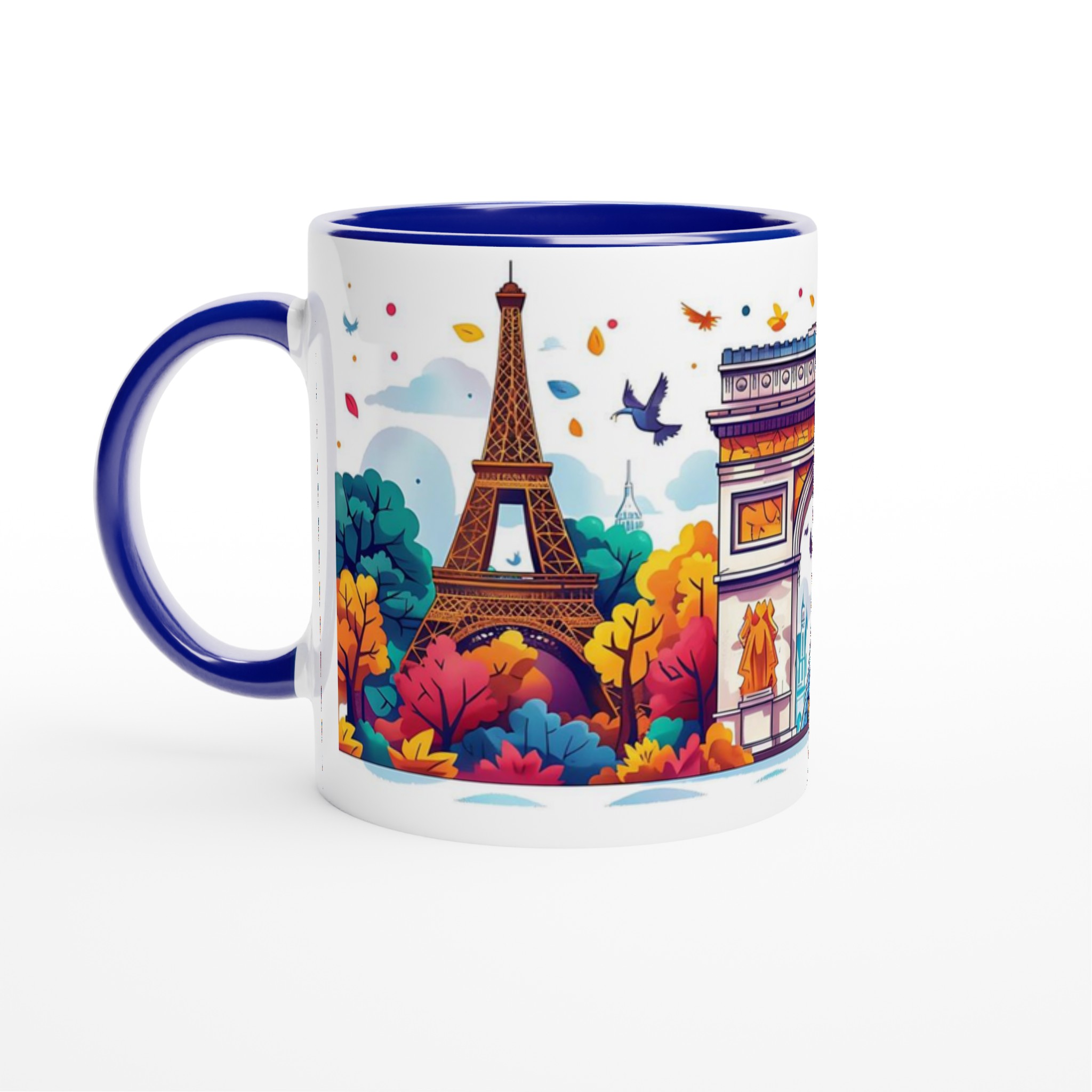 Parisisk Charm: Konstfull 11oz Keramikmugg med Ikoniska Landmärken – Välj Din Färg! 4 e5c86901-60b1-4b60-aa3c-a46c1ba486bb