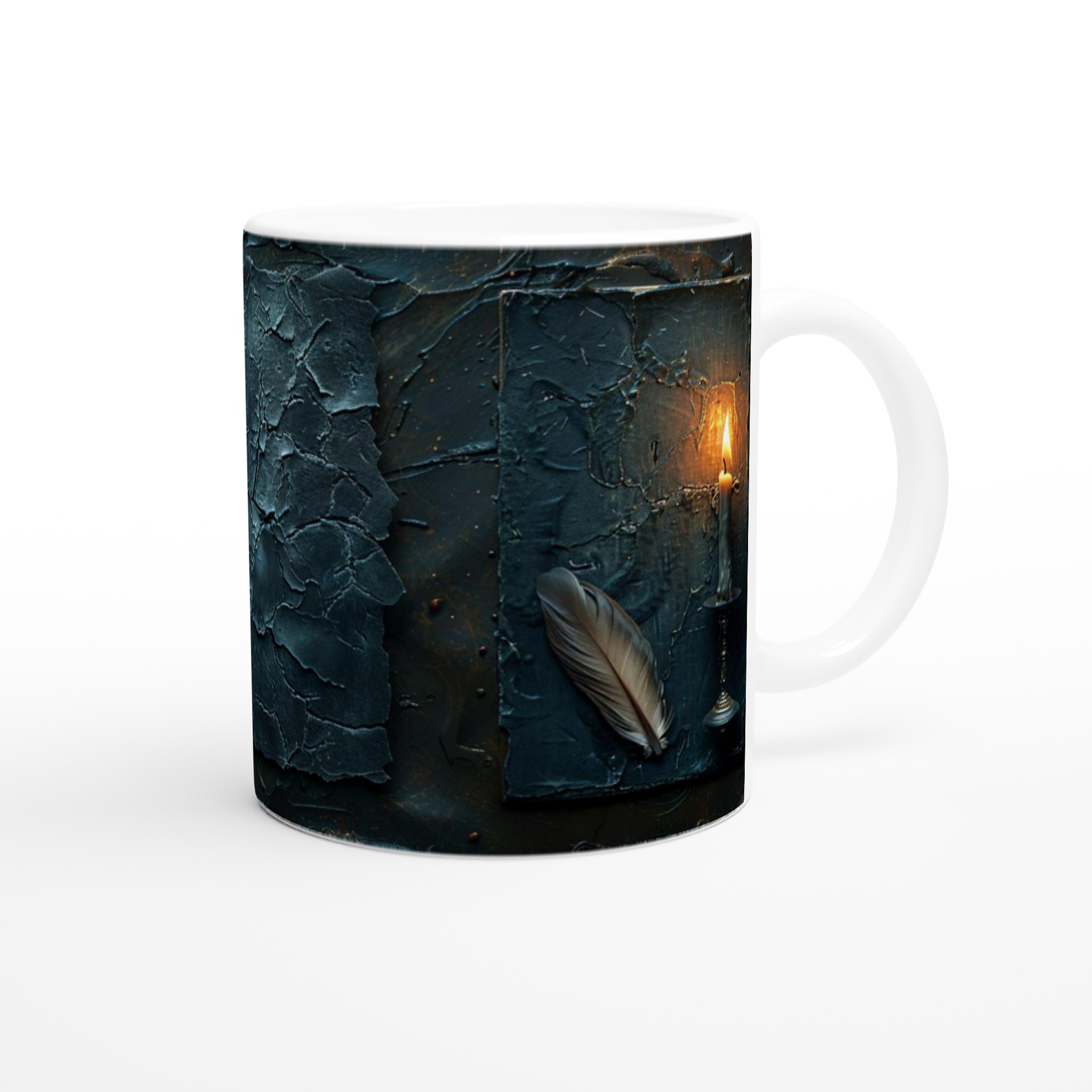 Mystisk 11oz Keramisk Mugg – Mörk Konst och Gulddetaljer 9 e5c98f5f-46c4-48ac-9f7d-87387ea6438f