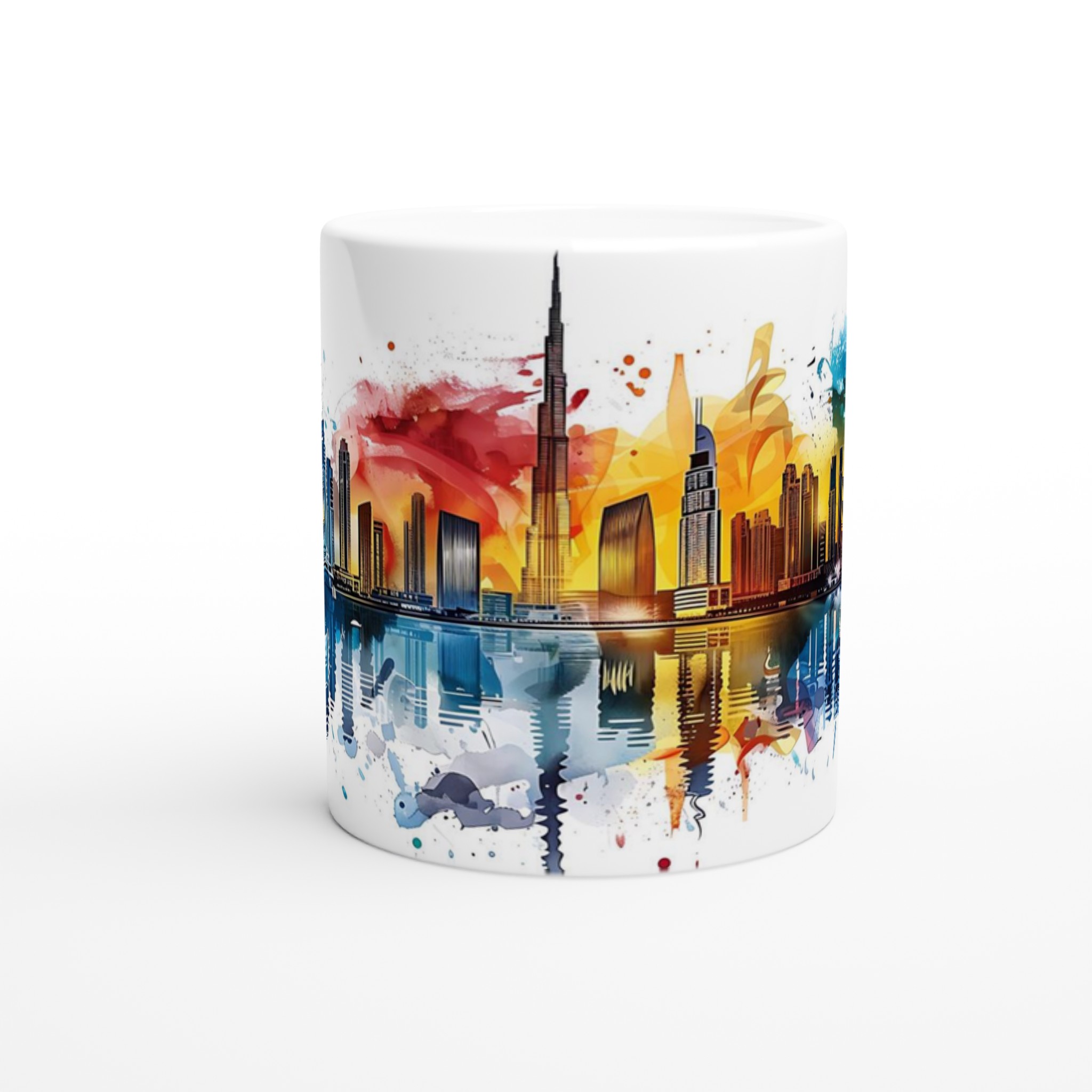 Dubai Skyline Akvarell Mugg – Färgstark Keramisk Kaffemugg för Kulturella Älskare 8 e635bd5a-5f48-4dd8-bd0d-8b8f234beb52