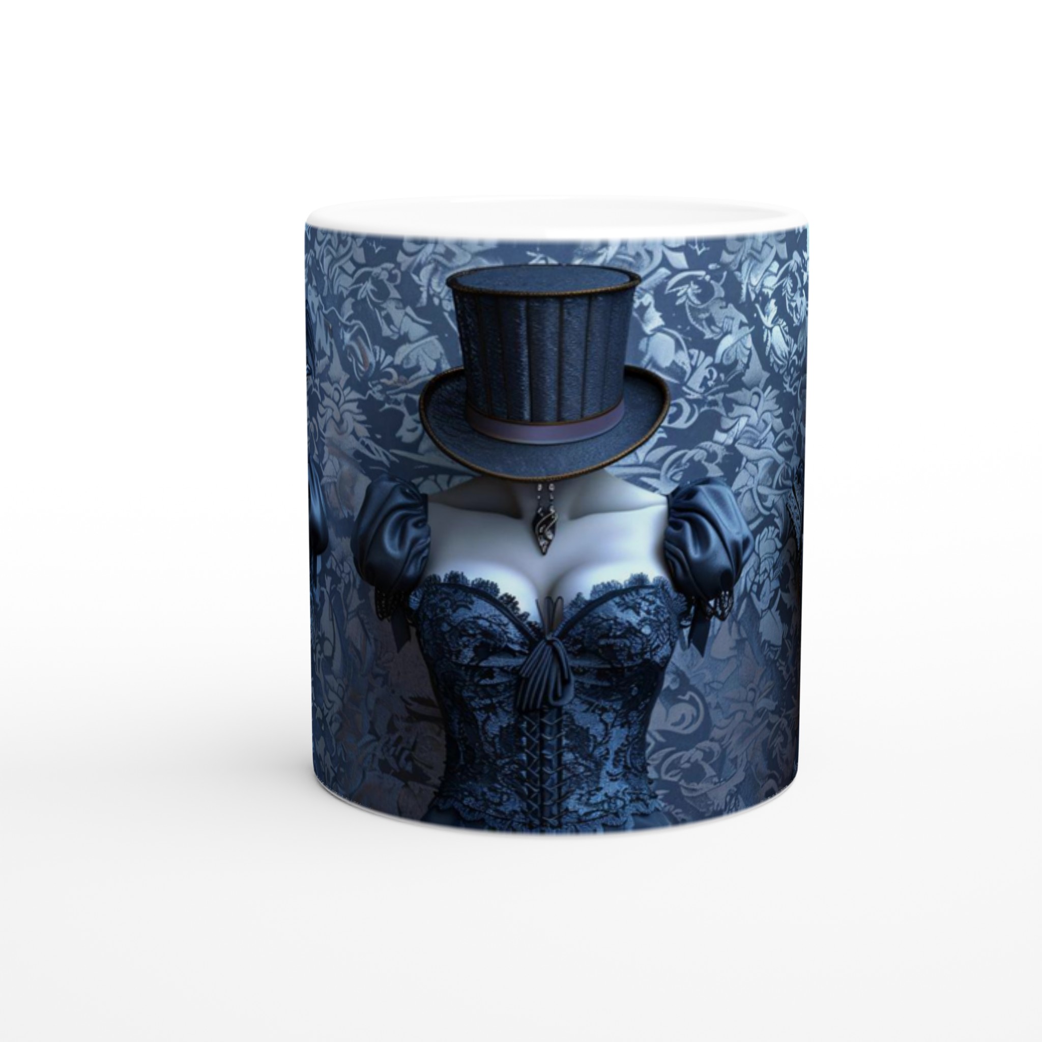 Vit 11oz keramisk mugg med gotiskt mystikmotiv – välj bland sju eleganta färger 8 e6546d1d-a4e7-4c6a-980f-daf248be5d15