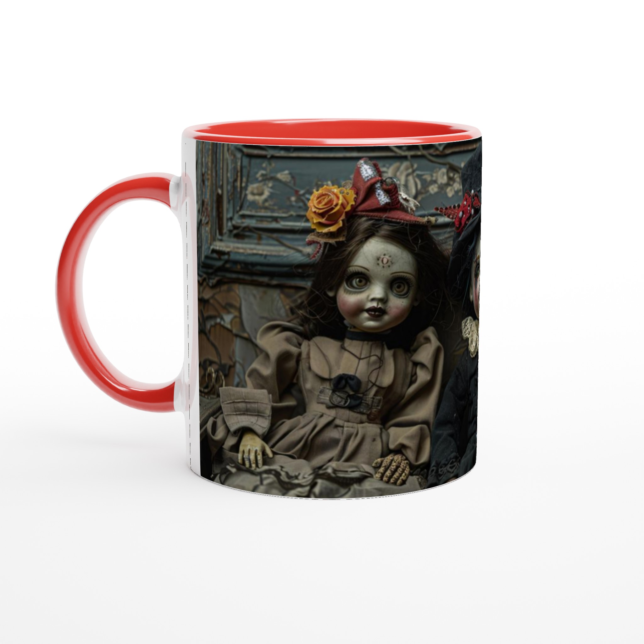 Gothic Charm Keramisk Mugg - Drömmande Dockdesign i 7 Färger 2 e69bf190-b498-4781-875e-e371962e48b4