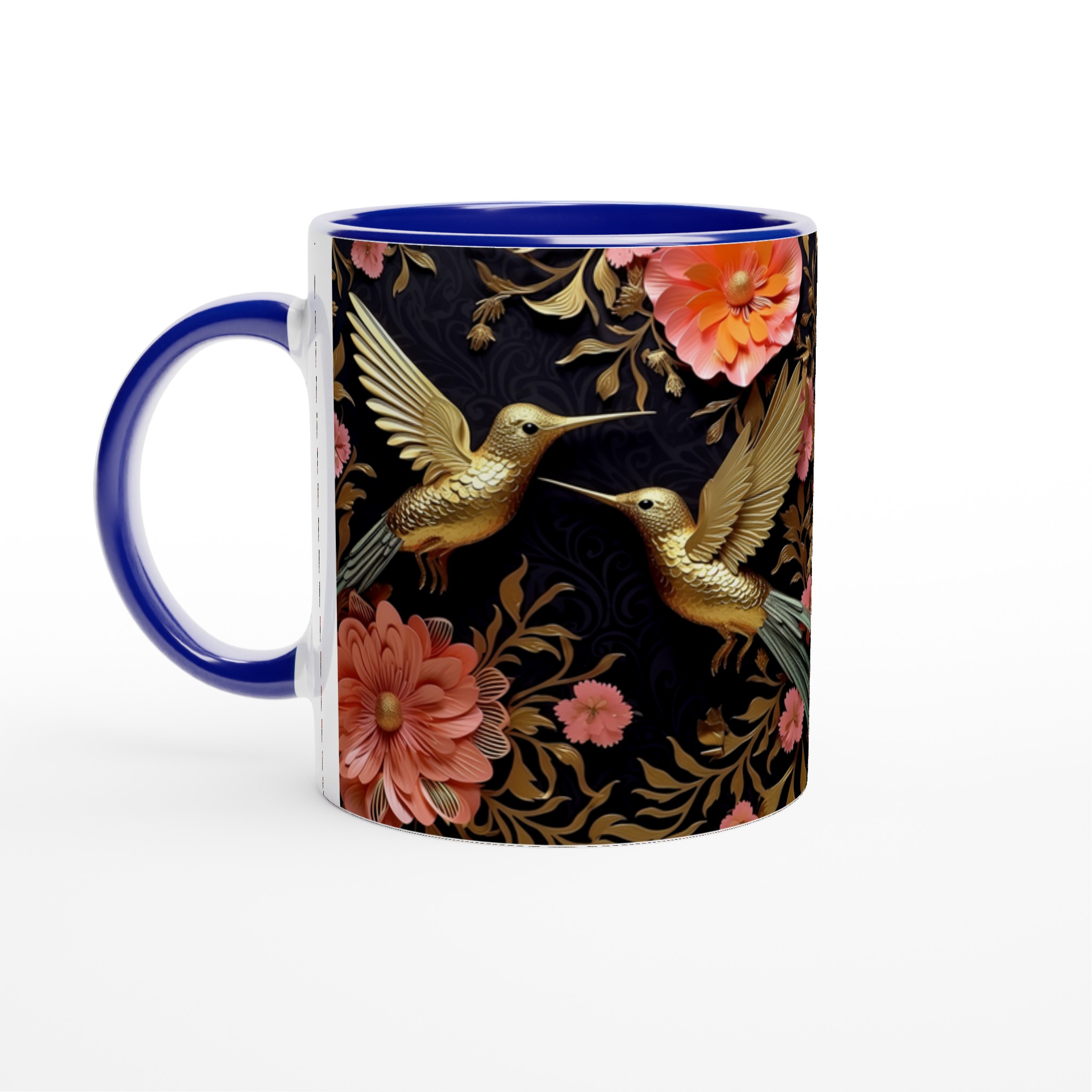 Lyxig Kolibri & Blommig Keramikmugg - Guldskimrande Design i Ditt Färgval 4 e6be1808-b9d0-4088-9ff0-2689fb0fac43