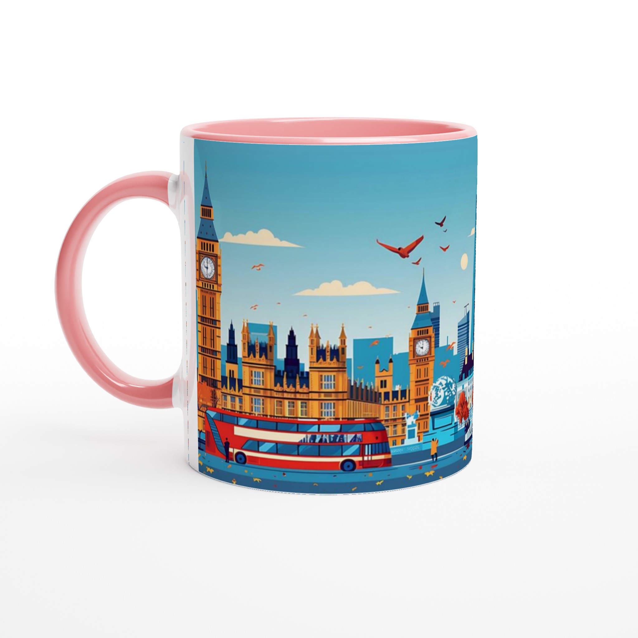 London Skyline Konst Mugg – Levande Stadsbild Keramisk Kaffemugg i 7 Färger 6 e709697c-7bcd-4439-9264-542d9495f232