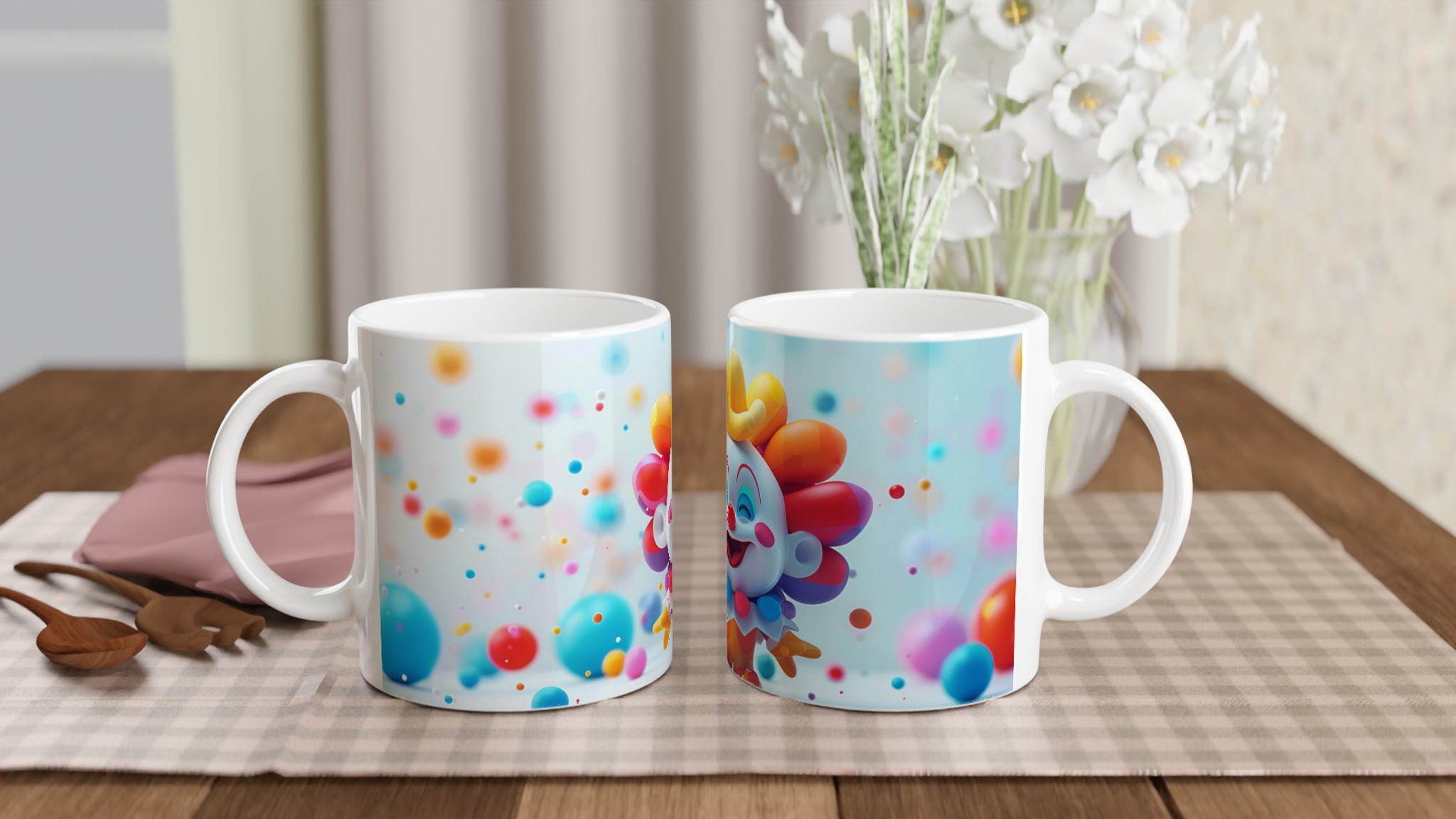 Glad clownmug – färgglad 11oz keramikmugg för lekfulla stunder i ditt val av sju livfulla färger 10 e76c02c3-ed6d-4b81-a8d5-d86abe5b883a