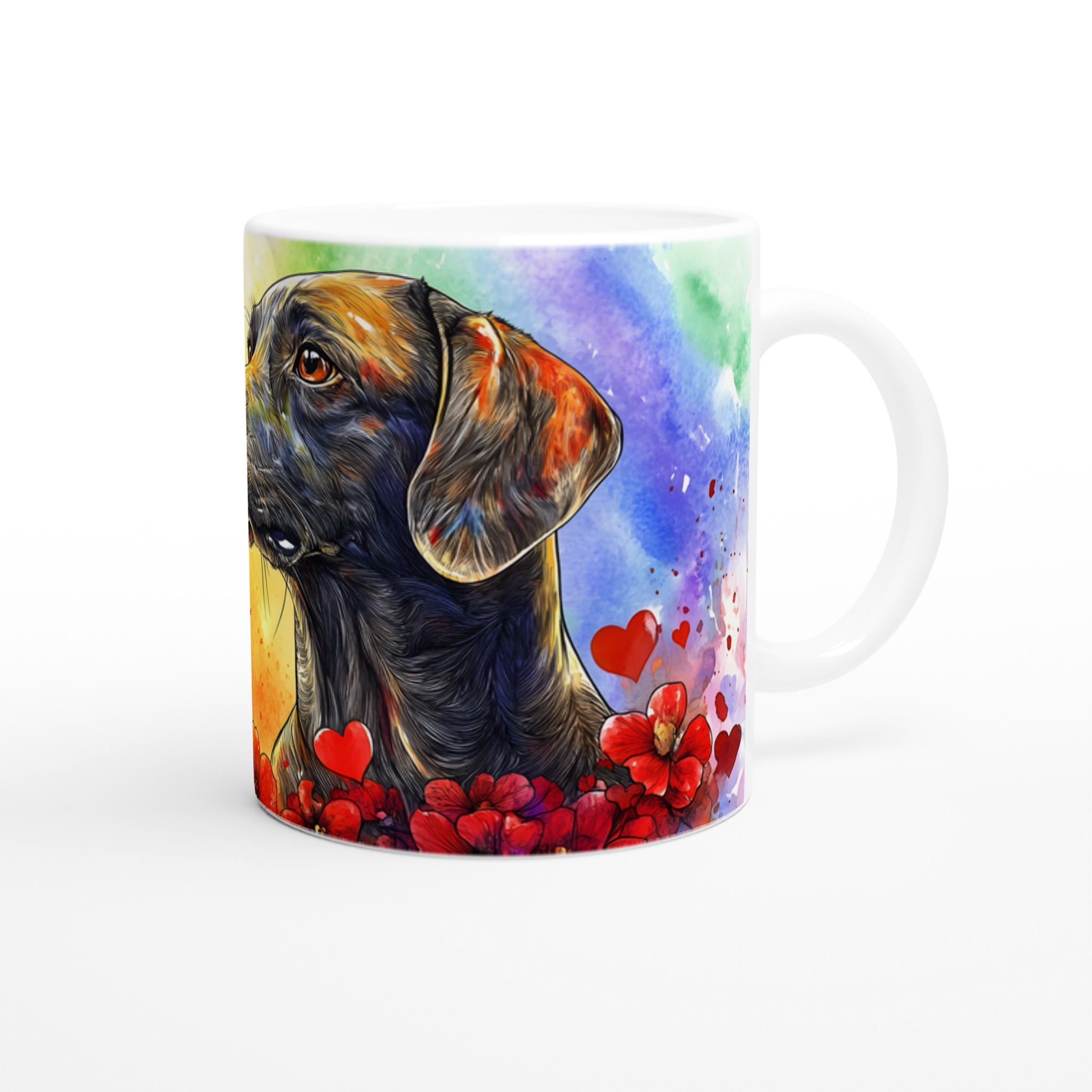Kärlekshund – Akvarellmugg: Färgstark Keramikmugg 11oz för Hundälskare, Välj Din Färg! 9 e7b072b4-5af7-4cd5-b556-bffbb7a54780