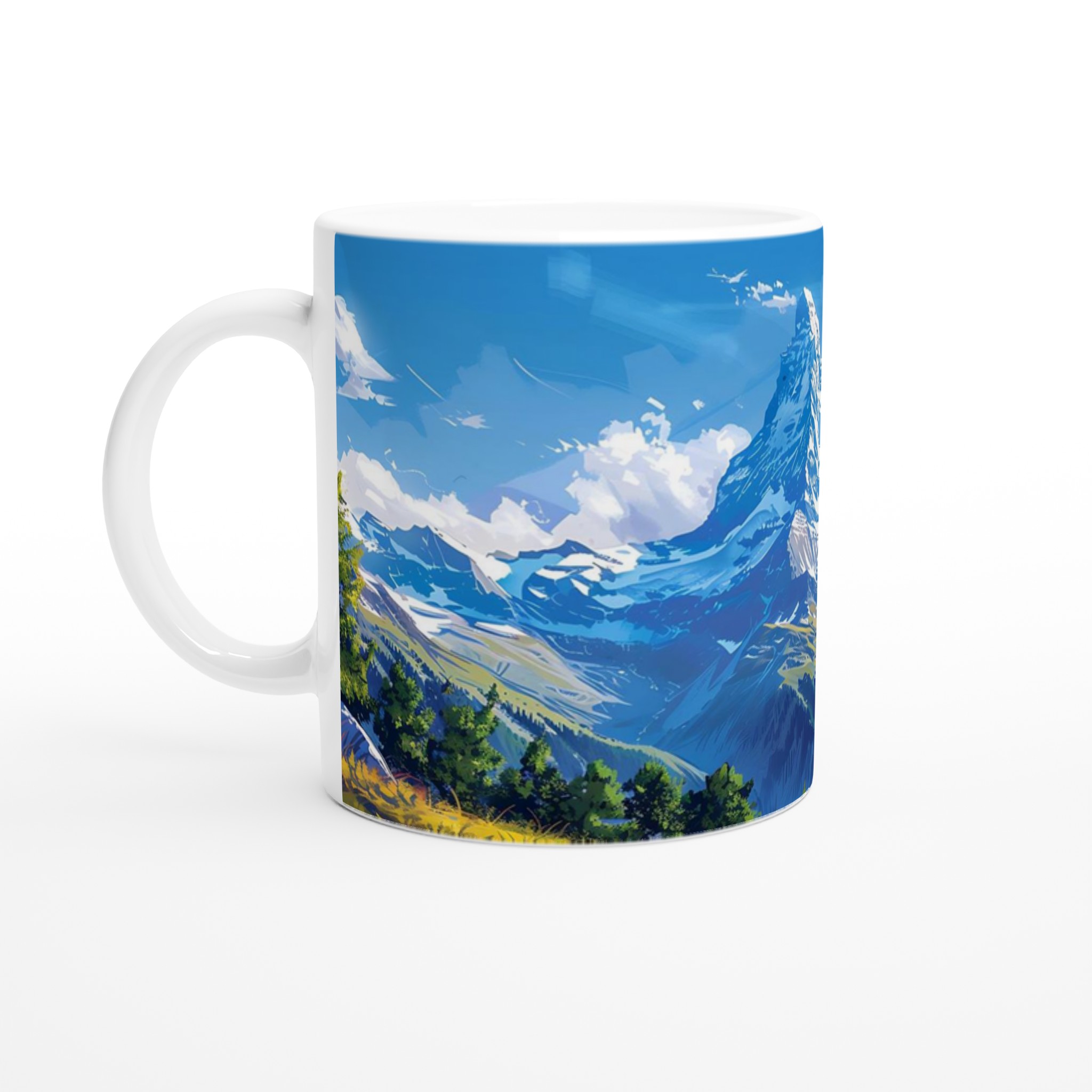 Majestic Mountain Peaks 11oz Keramisk Mugg – Konstnärligt Tryck för Naturälskare 1 e7d444fa-166e-49ad-9791-68da322cadfc