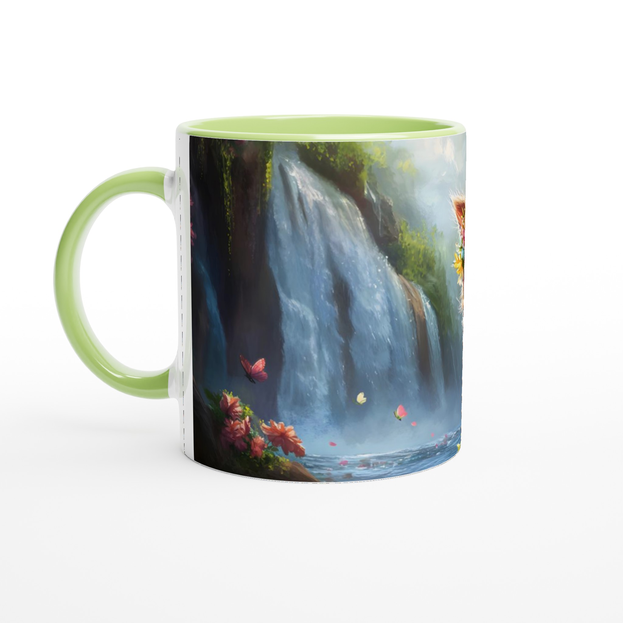 Mugg med Blomsterkrans Katt – En Bedårande Vän för Kaffet. Välj bland 7 Förtrollande Keramiska Färger! 3 e8804483-4168-44b3-9d66-8dc89dab55c9