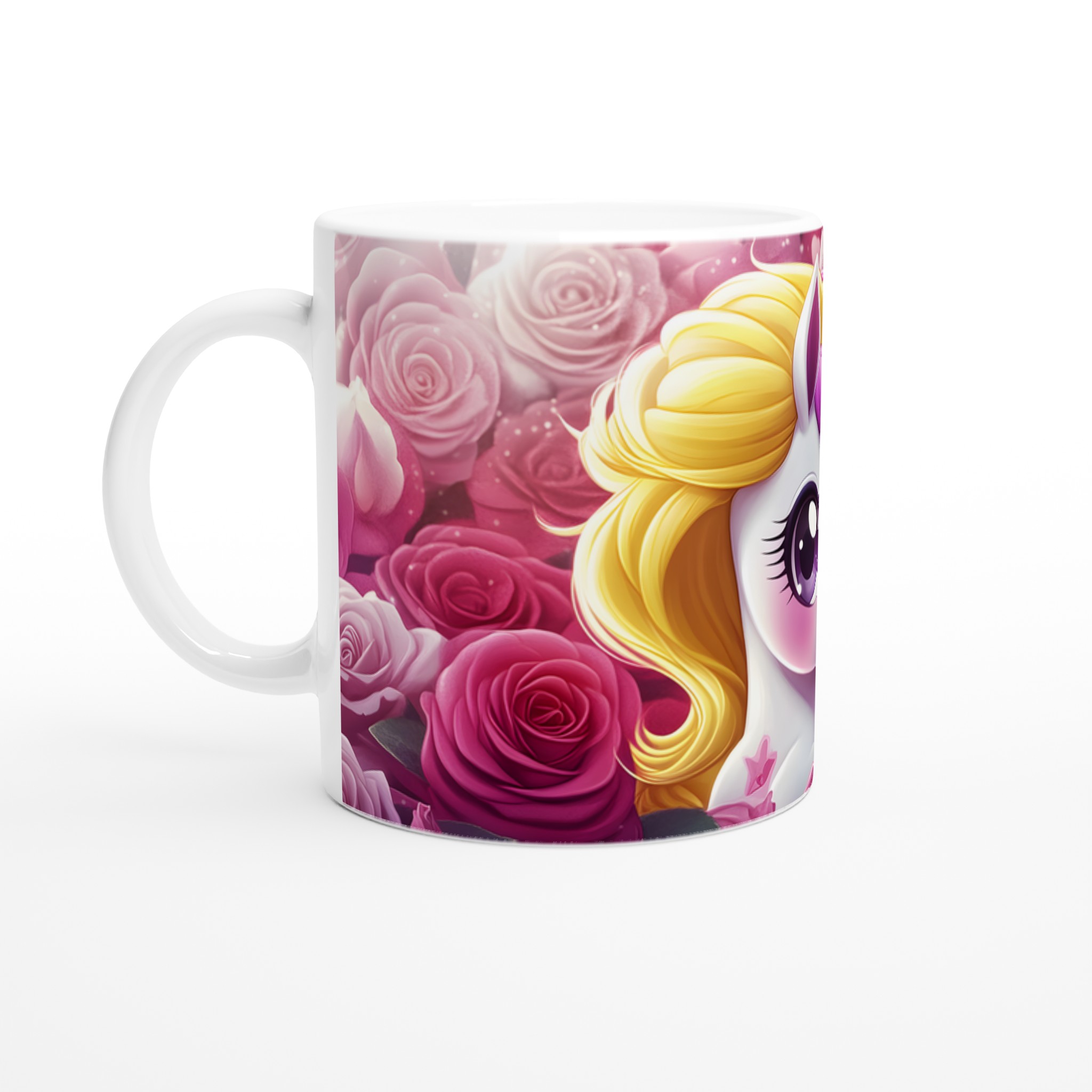 Magisk Enhörningsmugg med Rosor – 11oz Keramikmugg i din Favoritfärg 1 e8961718-da63-4511-bd0f-3d848721f8b3