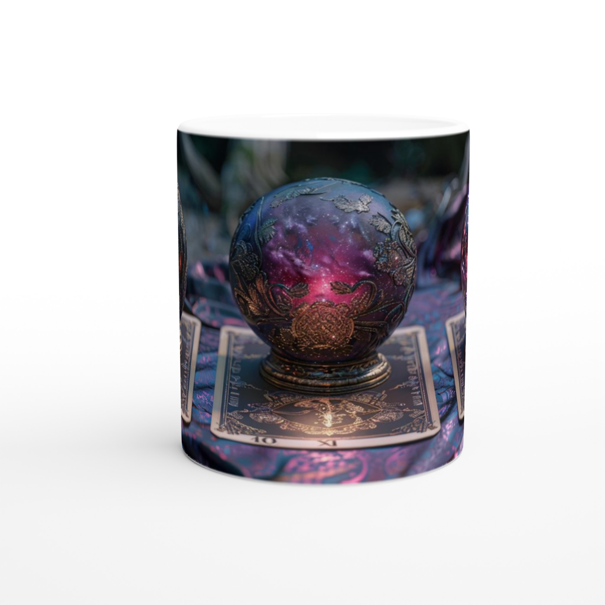 Mystisk Kristallkula Keramikmugg - Kosmisk Design med Tarotinspirerade Detaljer 8 e8d75d9d-78d7-4406-92e2-56b21062760f