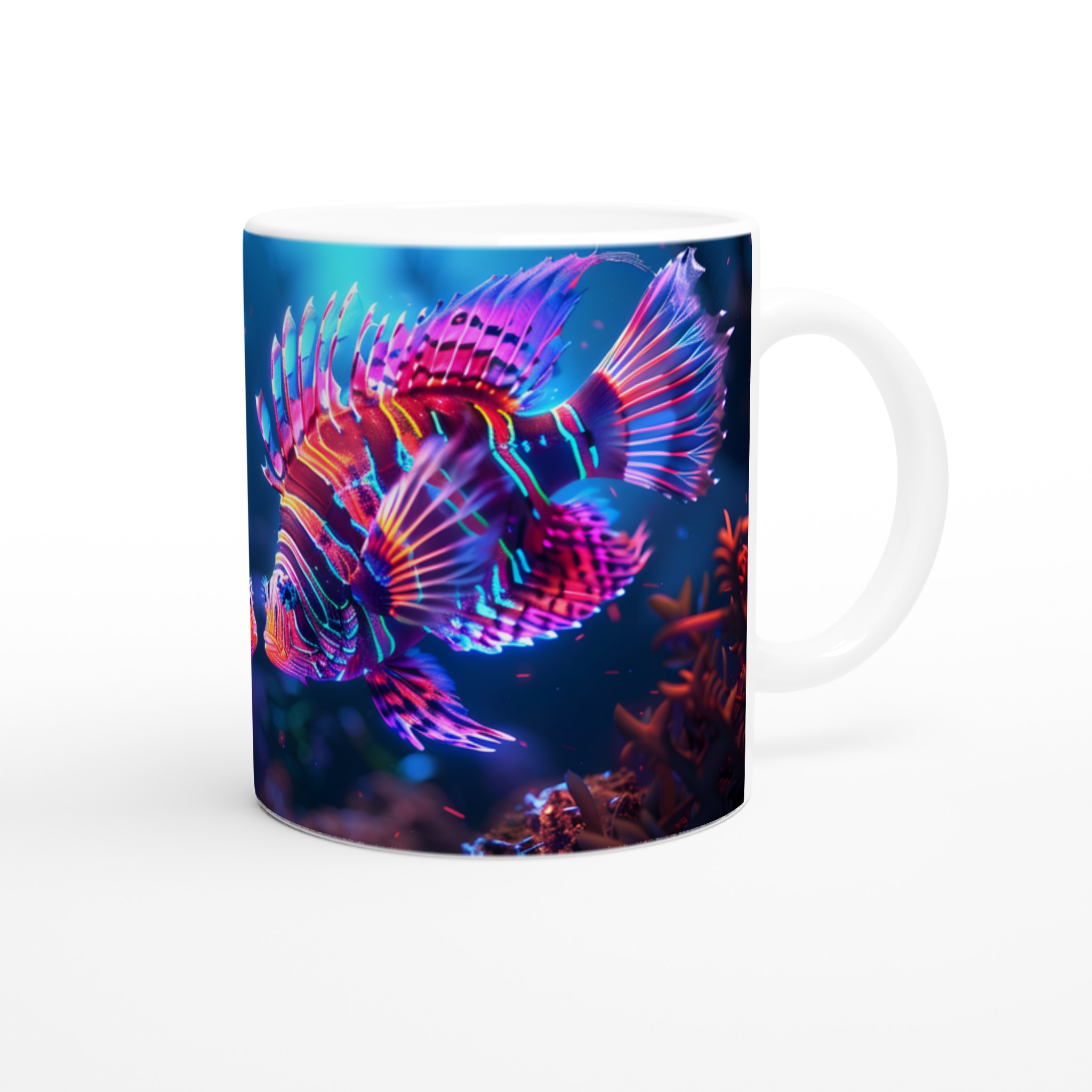 Neon Lionfish Keramikmugg – Levande Havsmotiv i 7 Färger, 11oz 9 e919653a-aa69-4deb-ad21-7b00a6dcc813
