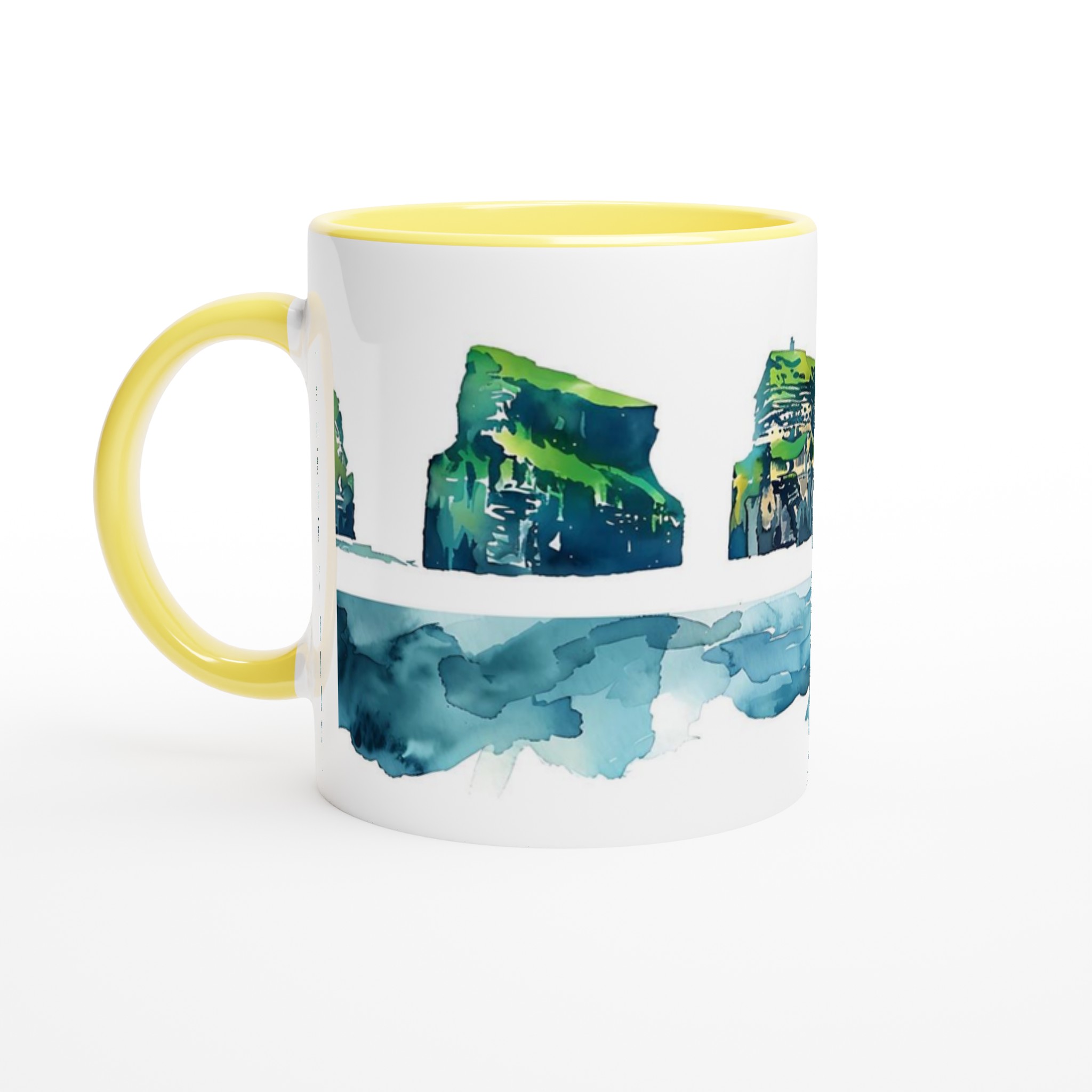 Klippkustens Charm: Akvarellinspirerad 11oz Keramisk Mugg – Välj bland 7 Färger! 5 e93caa91-5bc1-403c-912b-2b0c1bd69193