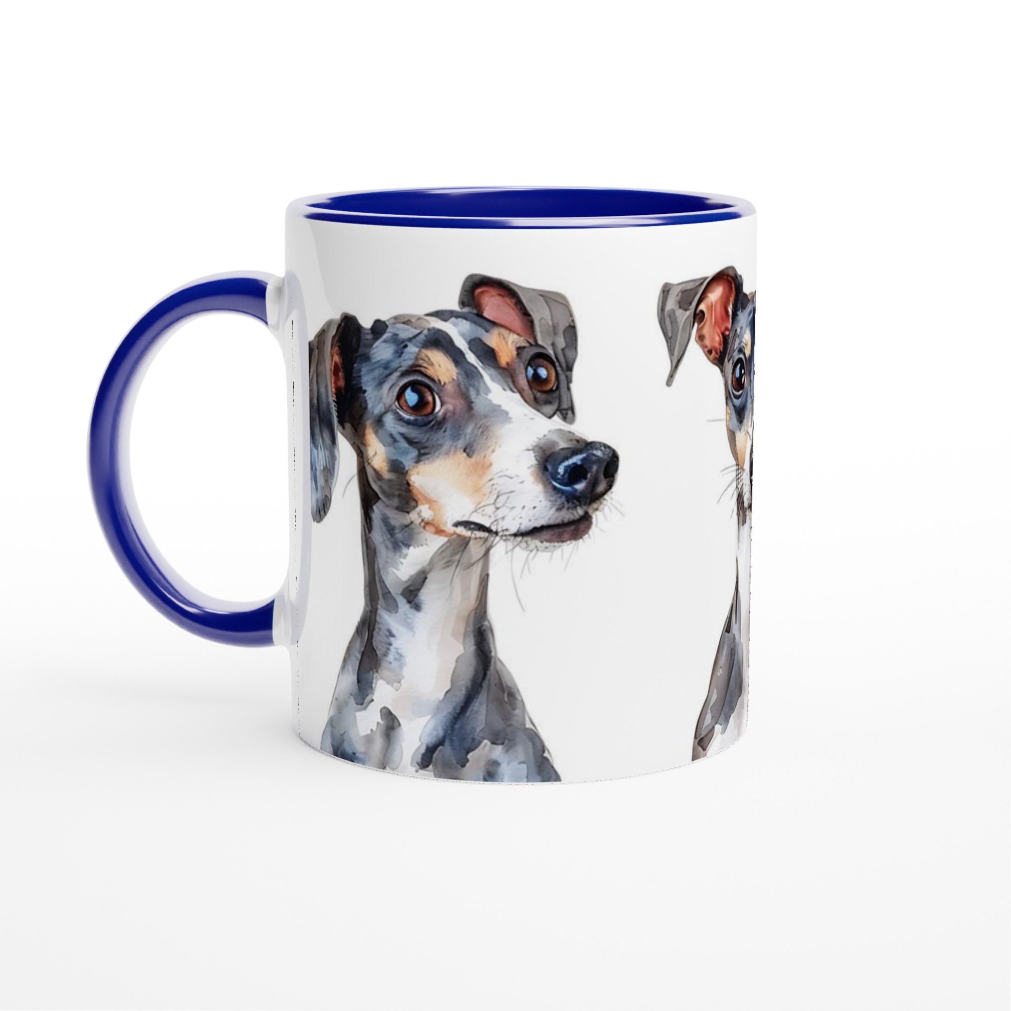 Elegant Whippet Akvarell Mugg – Personlig design i 7 keramikfärger 7 e94225c6-52c7-47fe-b1f1-4004042b2e6c
