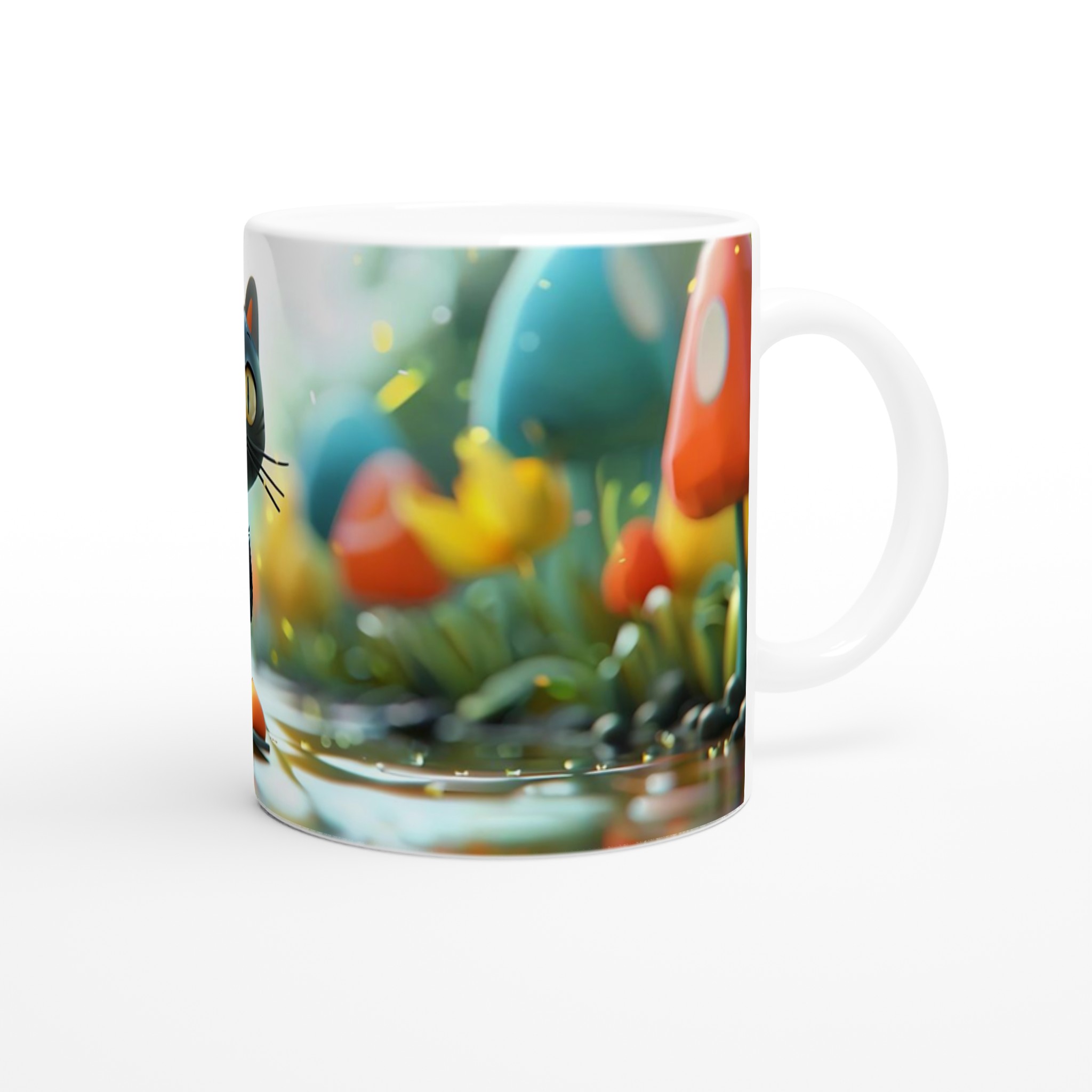 Magisk Katt i Svampskog - 11 oz Premium Keramikmugg i ditt färgval 9 e9423dd3-6b85-4546-8533-a72bb2c1b94a