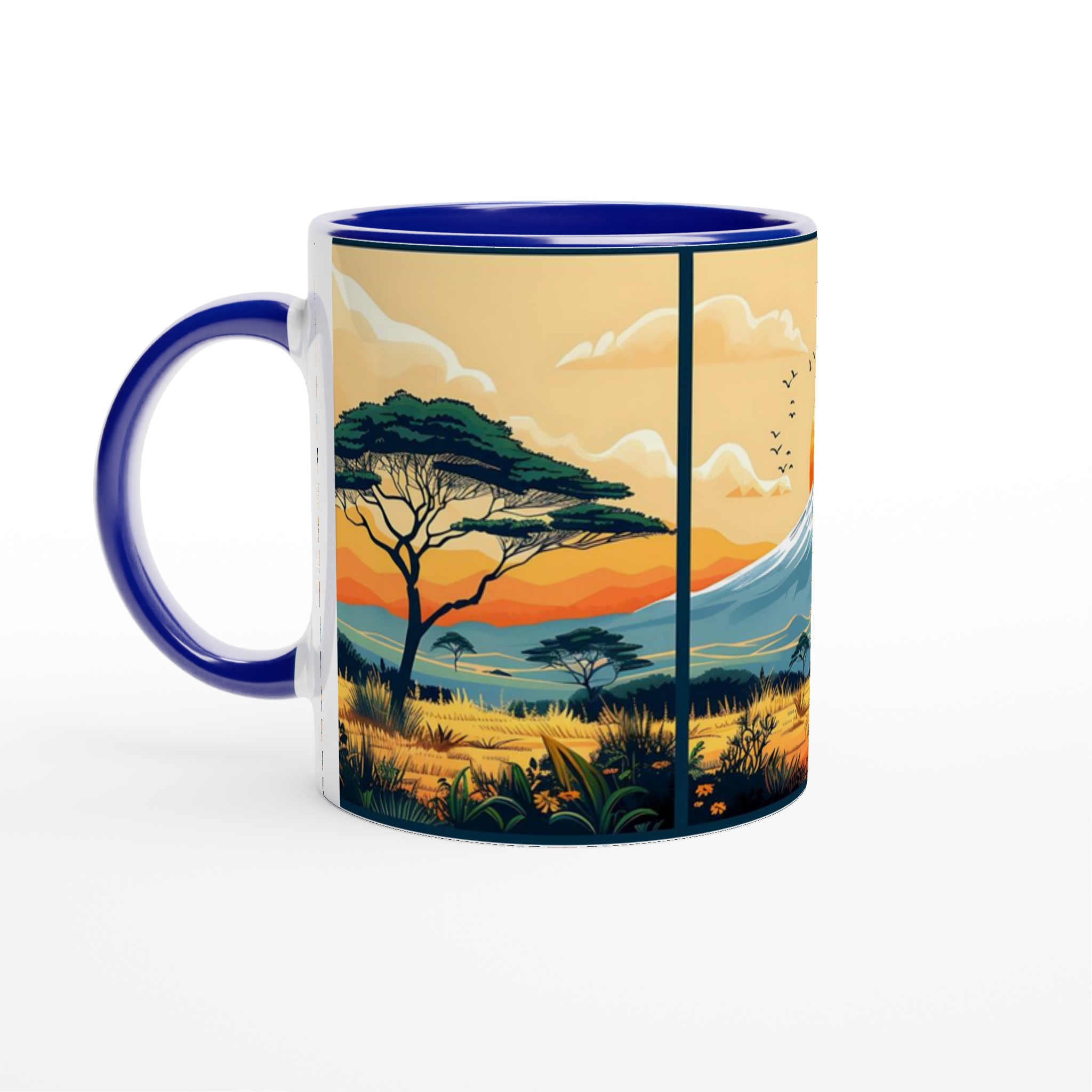 Kilimanjaro Solnedgång: Konstfull 11oz Keramisk Mugg – Välj bland 7 Livfulla Färger 4 e95e2637-e68e-4885-b1cc-ca25b19ad6c2