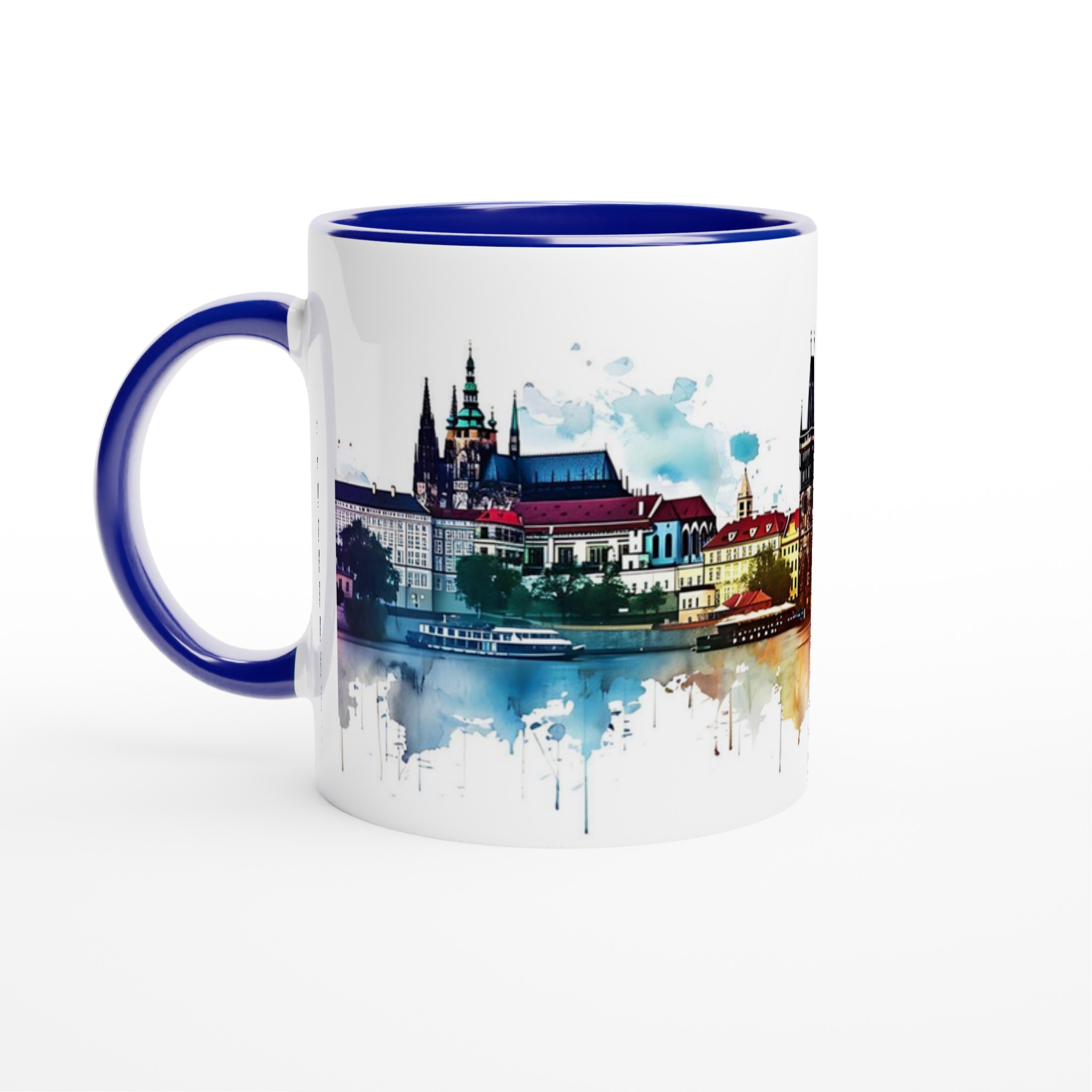 Prag Watercolour Skyline Mugg – Konstnärlig Stadsutsikt i Levande Akvarell 4 e98d62b6-0744-40a3-b20b-309926d3d5f5