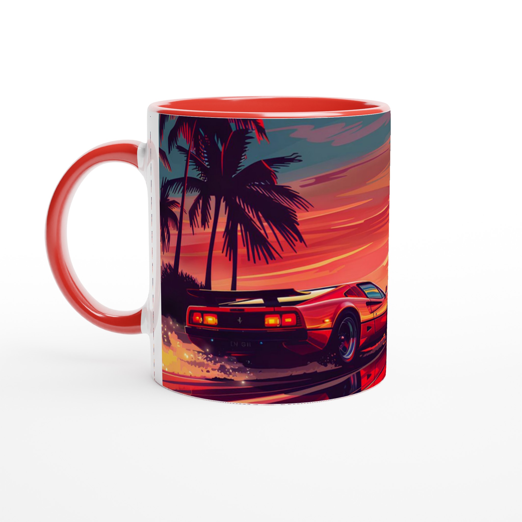 Retro Sunset Sportbil – 11oz Keramikmugg i ditt val av 7 levande färger 2 e9d3b0ce-6cbd-4e49-98c3-67885c85bb61