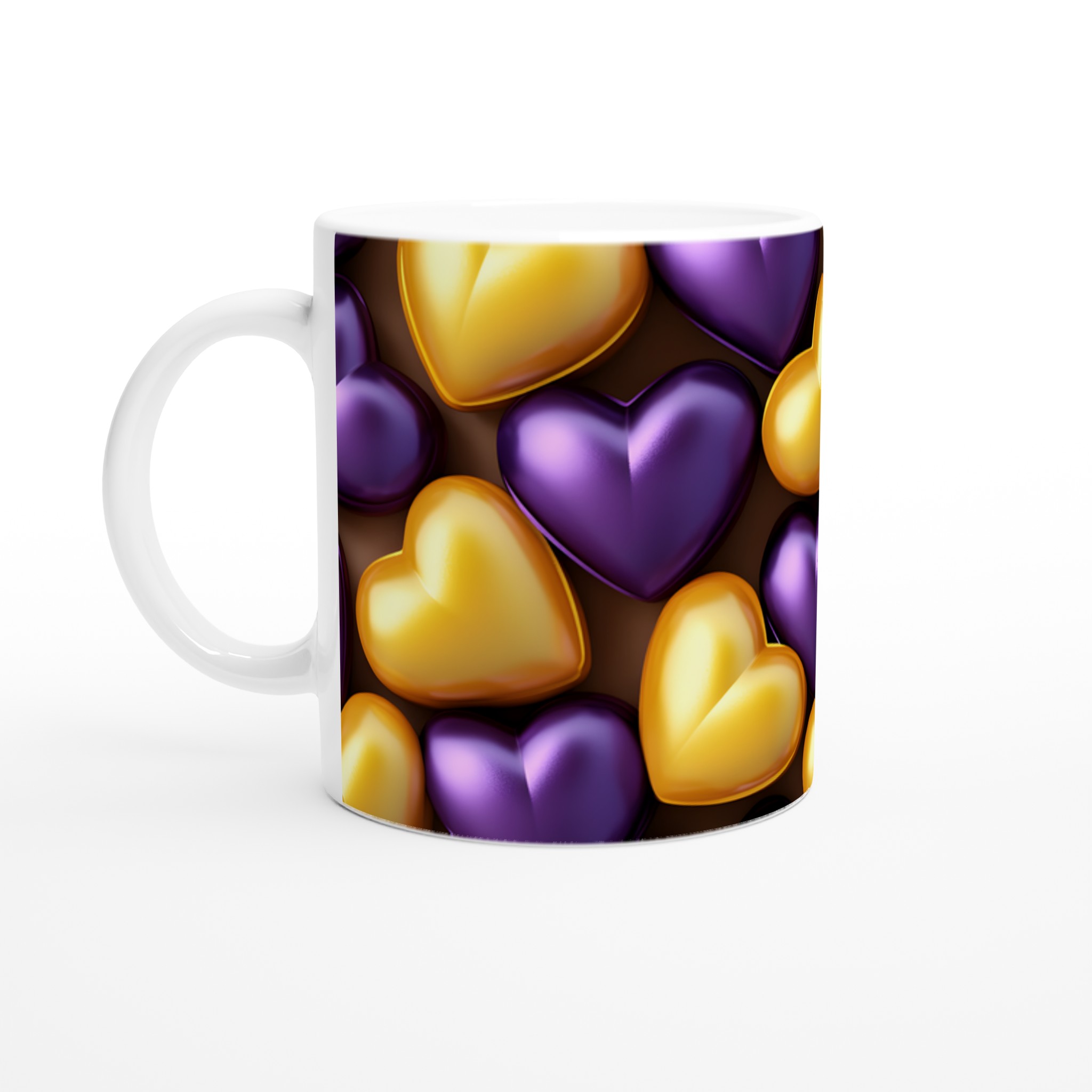 Kärlek i Guld & Lila: Premium Keramikmugg - 11oz, Välj Din Favoritfärg! 1 ea01c2ae-3267-4d4c-9d92-67b6d2e50f27