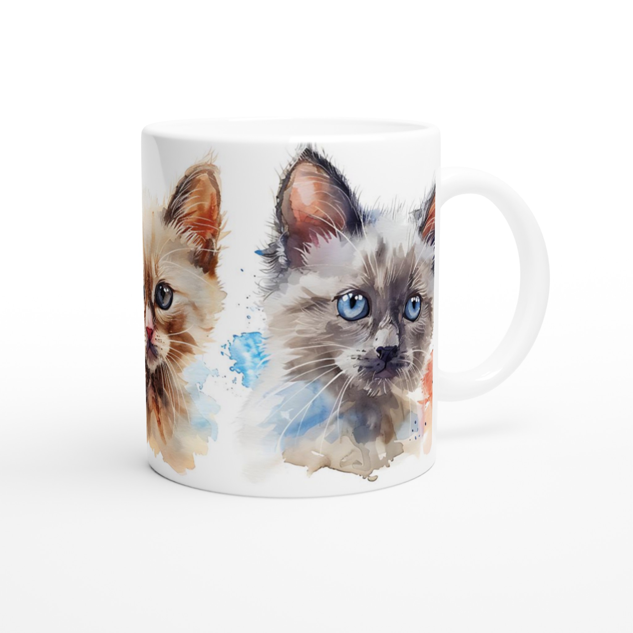 Akvarell Kattungemugg - Charmig 11oz Keramikmugg i Valfri Färg 9 ea7e053d-7d60-4ad1-838c-fb2332de8a38