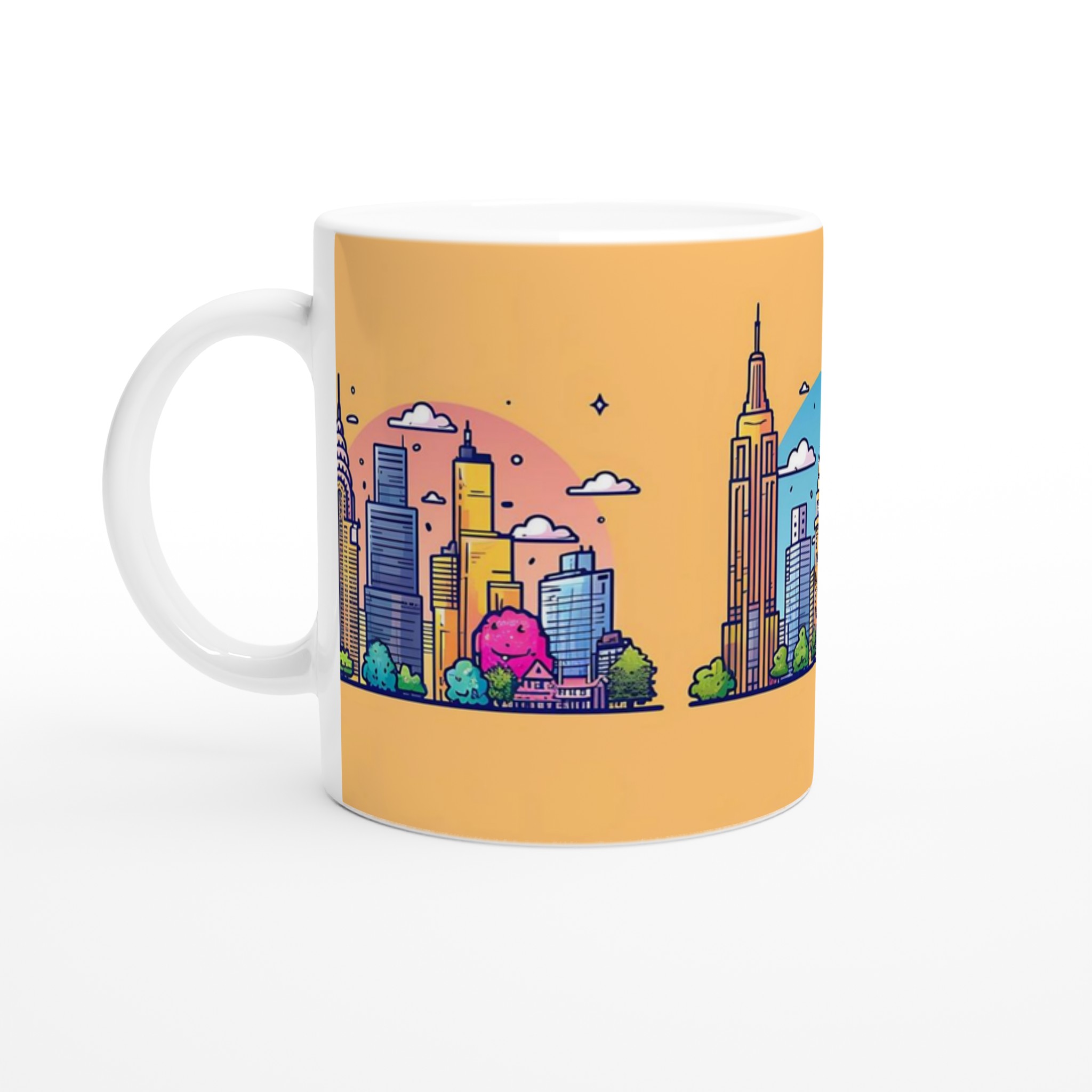 New York City Ikoniska Landmärken Mugg - Färgstark, Rolig & Personlig Keramikmugg 1 eb052063-521b-4ed7-9171-fa11a2a454ff