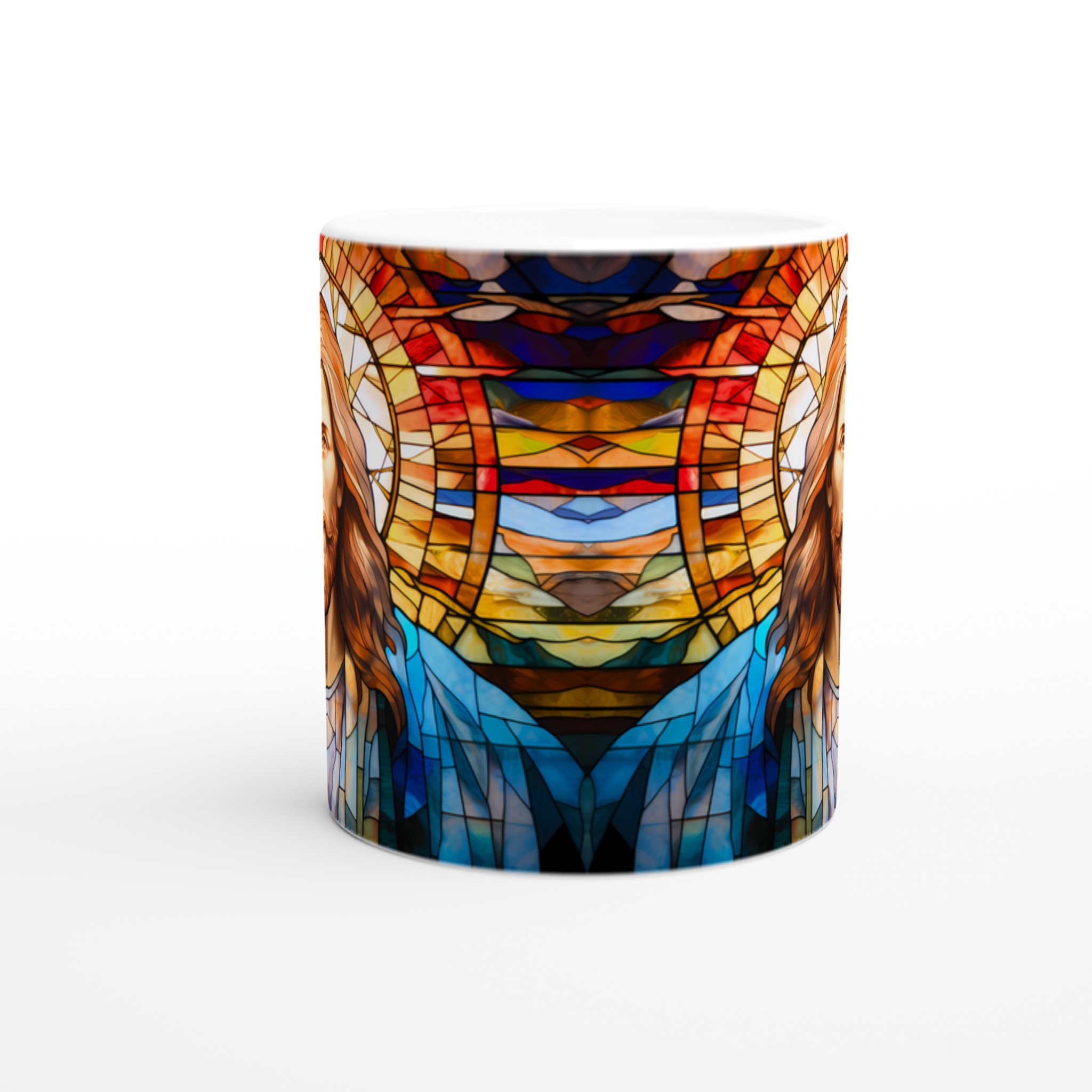 Jesus i målat glas design 11oz Keramisk Mugg – Inspirerande konstverk för din favoritdryck 8 eb71ba6a-94ac-437c-9c27-60a30443260f