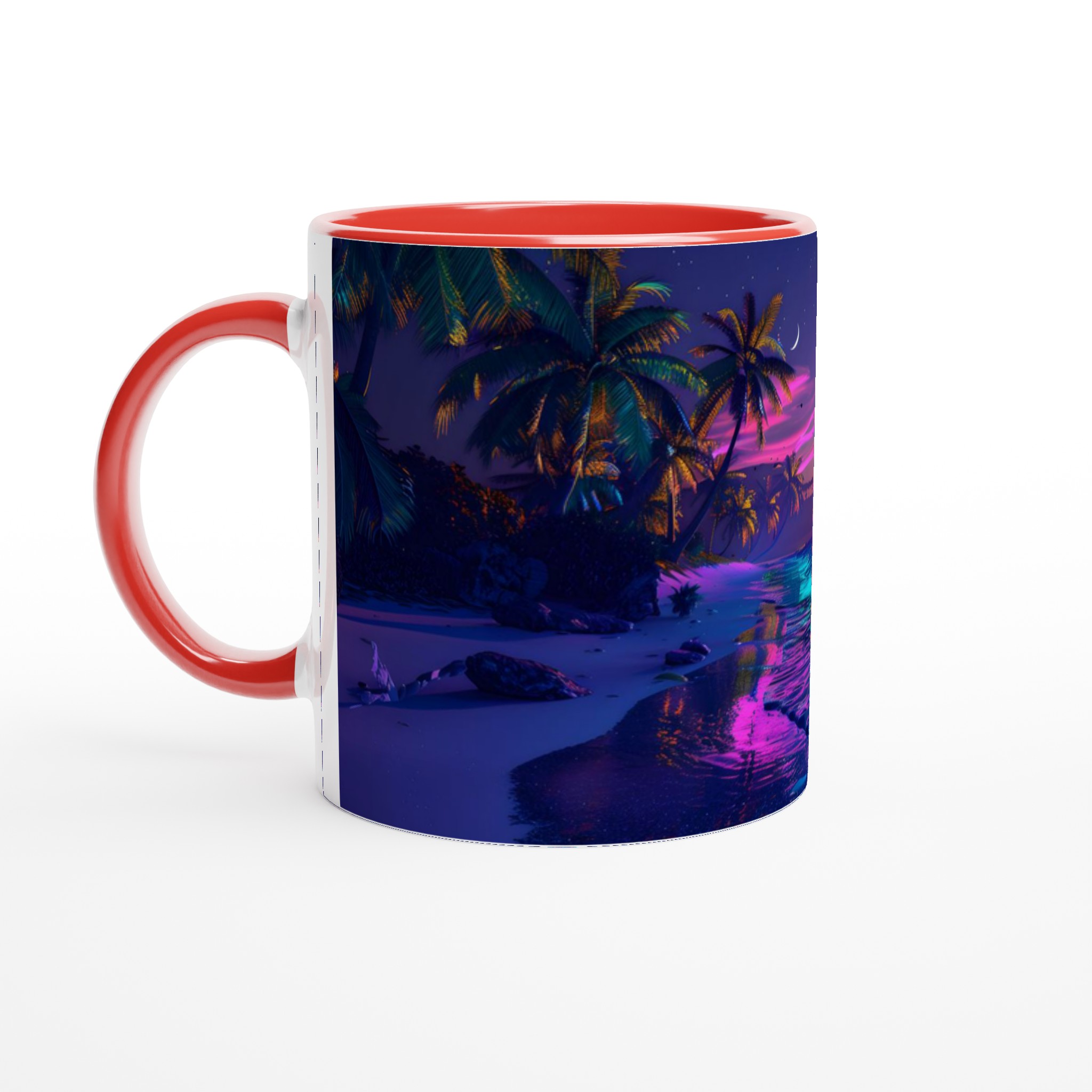 Neon Sunset Strand 11oz Keramisk Mugg – Drömmiga Tropiska Nätter i Valfri Färg! 5 eb9a955f-910b-475d-adf4-30124ad65428