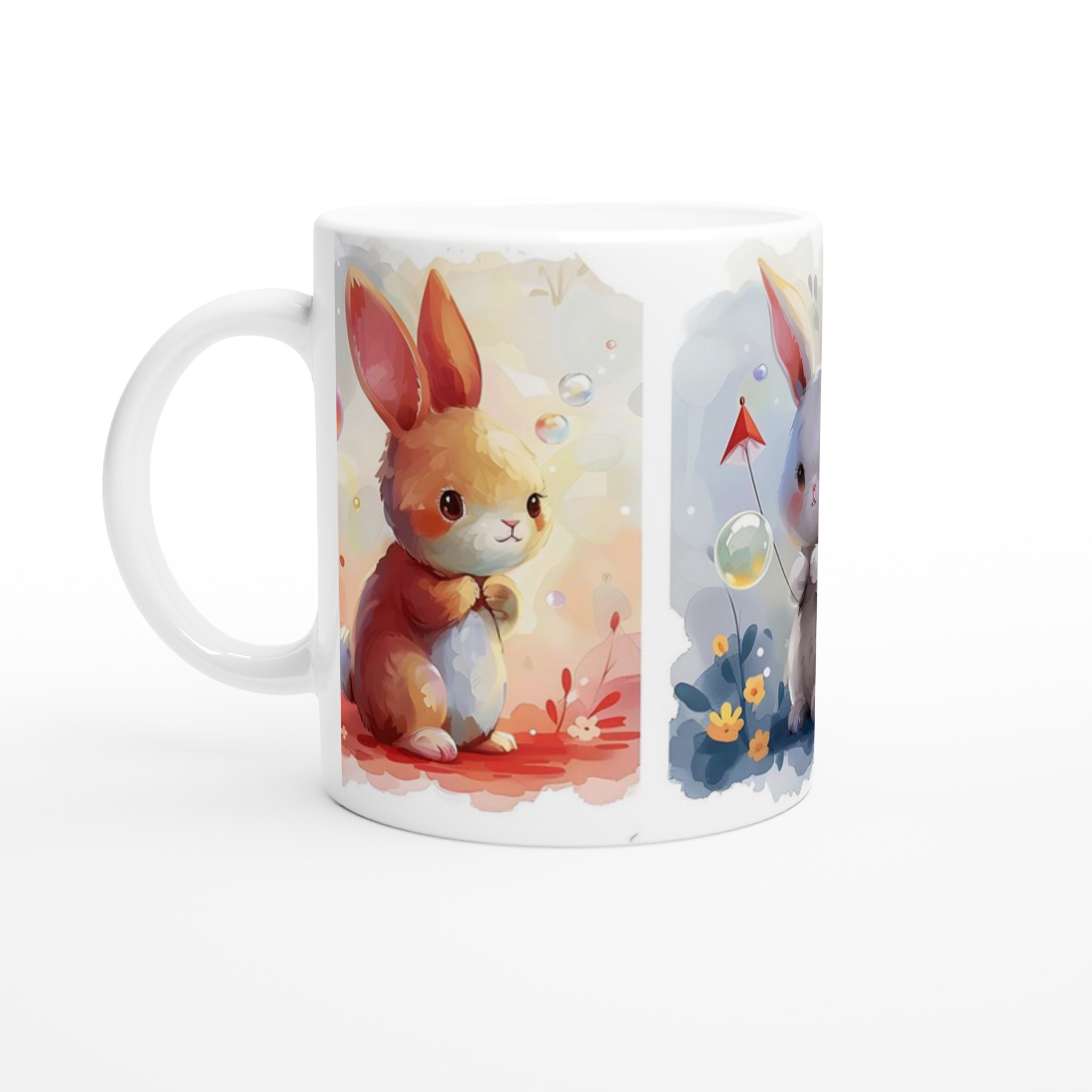 Söta Akvarellkaniner Mugg – Charmig 11oz Keramikmugg i Valfri Färg 1 ebf10b93-4728-4df8-a64c-1b6fe04218f1