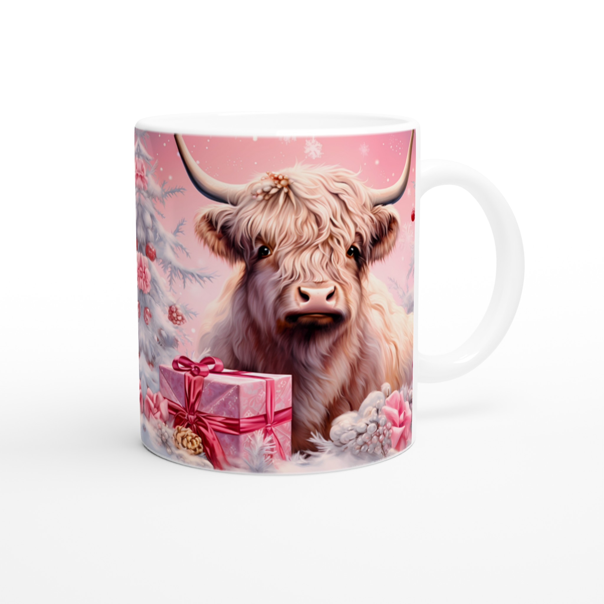 Mysig Vinterfjällko Mugg - Rosa Juldröm i Keramik | 11oz Presentmugg i Flera Färger 9 ec05156f-c84e-43f0-a48a-88849137c44c