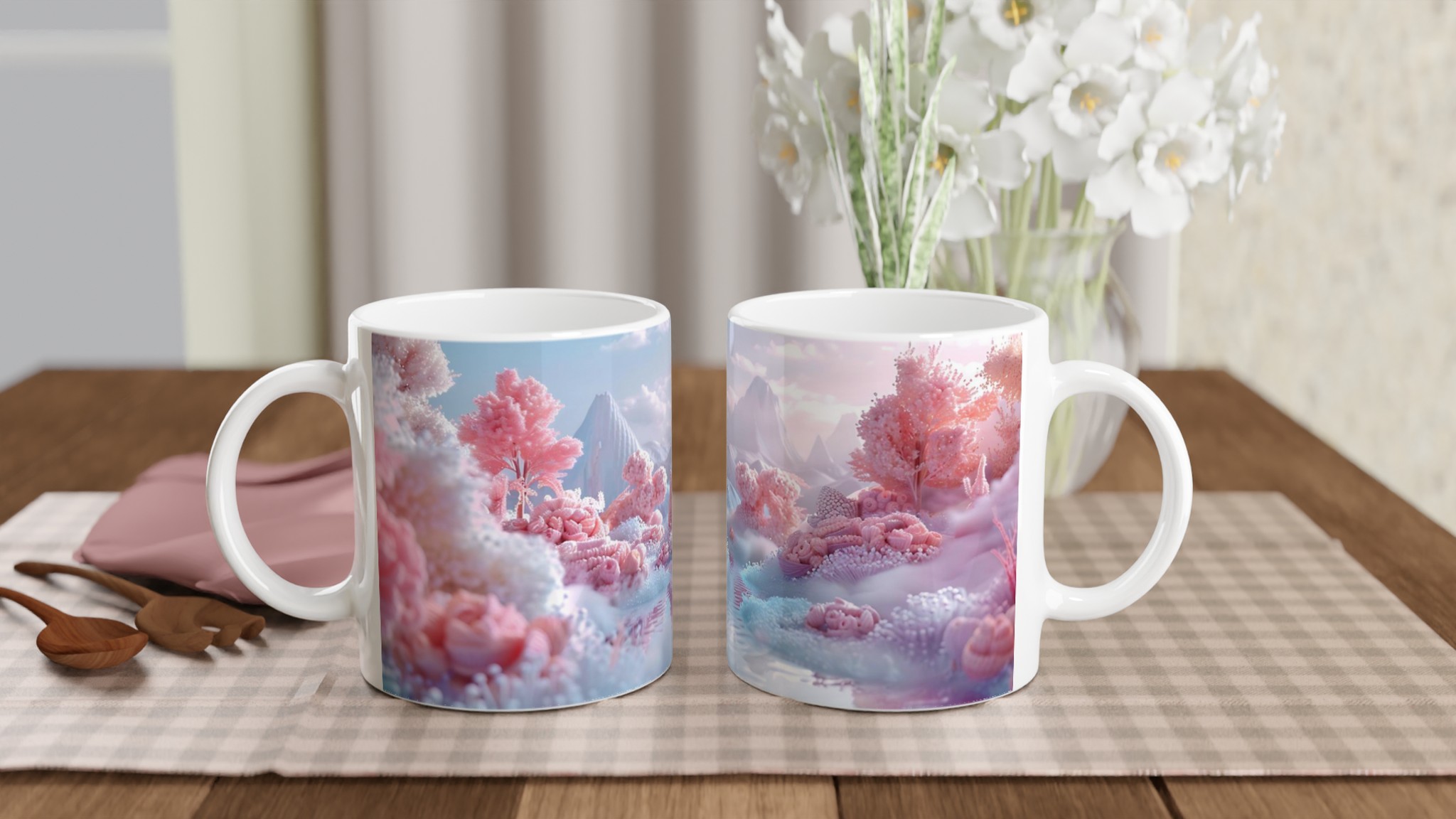 Magisk Rosa Sockervärld 11oz Keramikmugg – Din Kaffestund i Pastellfärger 10 ec080c52-6faf-4e2d-b637-300fa0dd9564