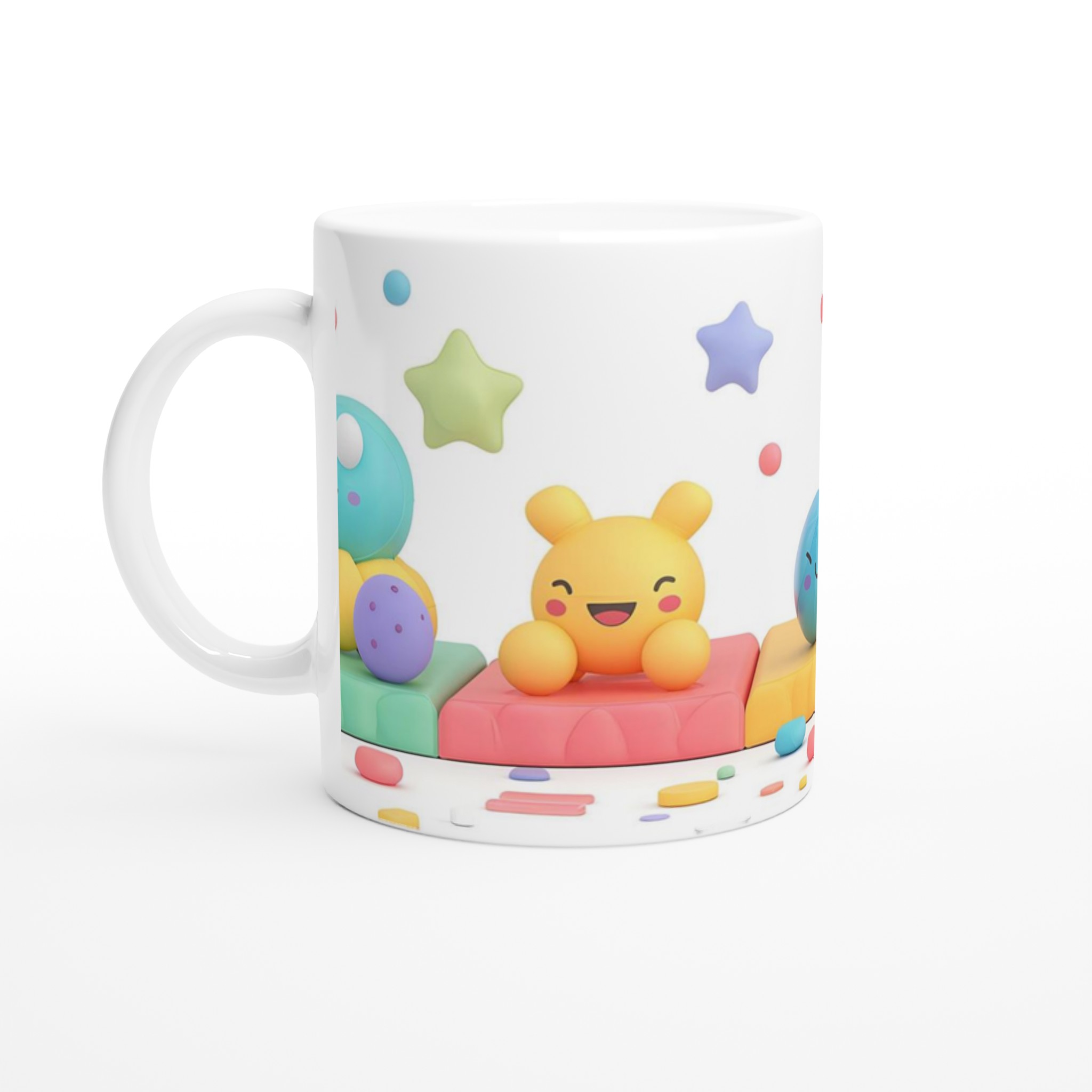 Pastell drömmar keramikmugg – Glada figurer och regnbågar i mjuk palett, 11 oz kaffemugg i flera färger 1 ec6a1eeb-bb01-413f-8be7-cb581ba1013f