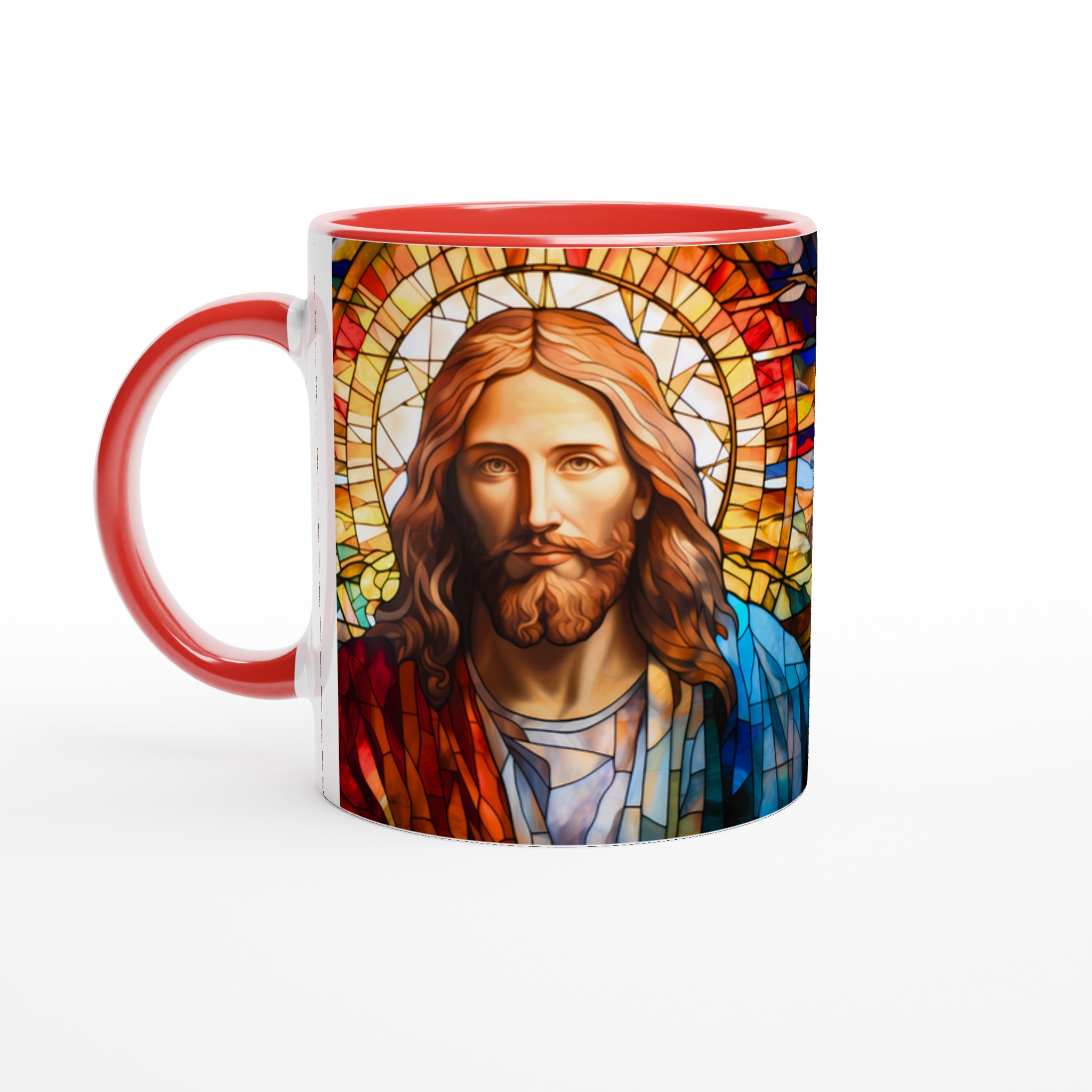 Jesus i målat glas design 11oz Keramisk Mugg – Inspirerande konstverk för din favoritdryck 2 ec74f487-b0e5-4775-b5d5-7e592d086506