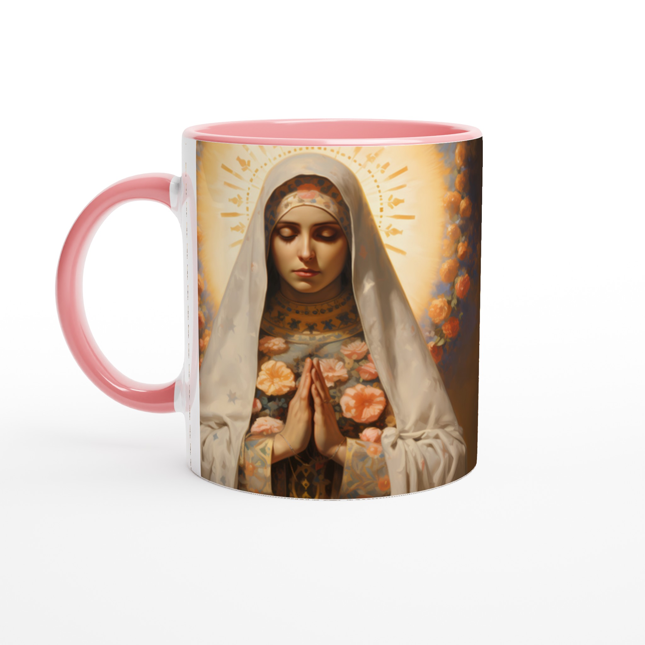 Madonna of Flowers 11oz Keramisk Mugg – Konstnärligt Tryck, Välj Din Färg! 6 ec7acf3a-d1e6-4b70-be32-75d2a43bc31b